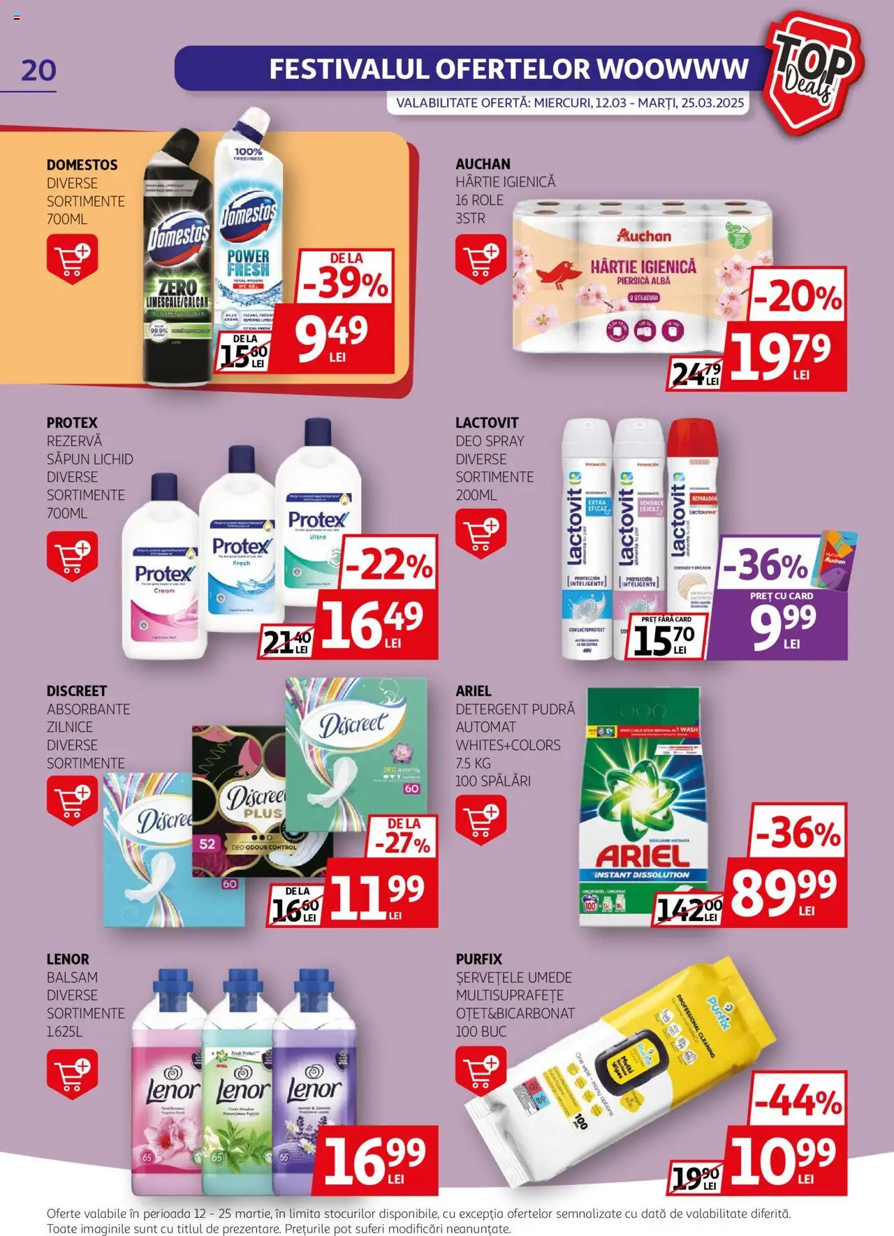Catalog Auchan 12 - 25 Martie 2025 | Pagina 20 | Produse: Pudră, Săpun, Detergent, Absorbante