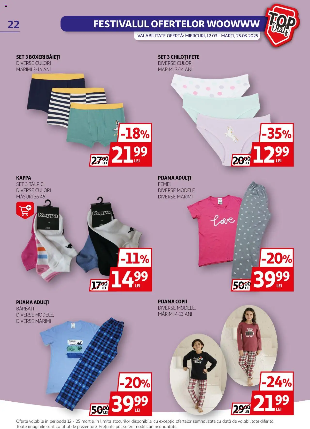 Catalog Auchan 12 - 25 Martie 2025 | Pagina 22 | Produse: Tălpici, Chiloți, Boxeri