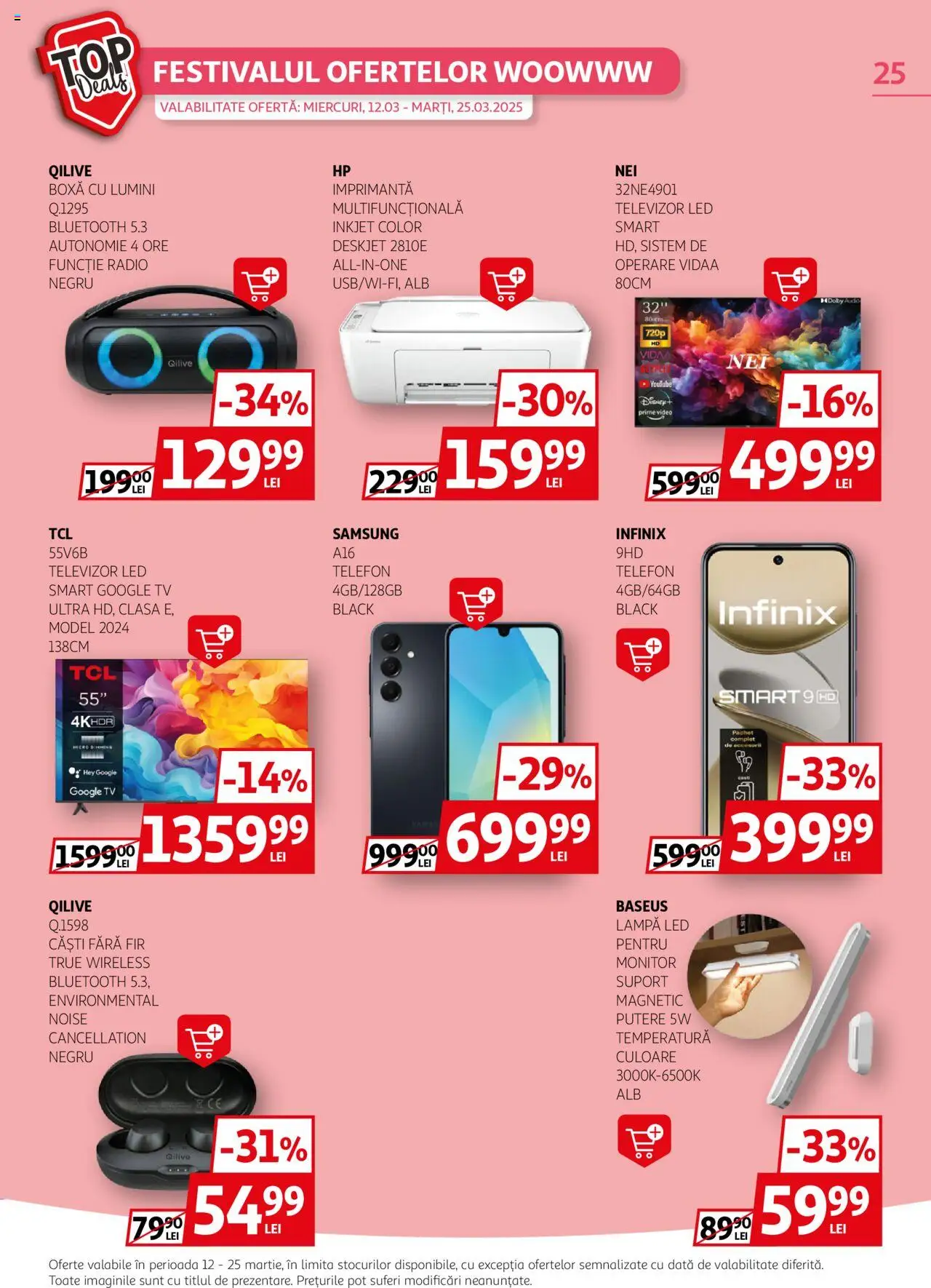 Catalog Auchan 12 - 25 Martie 2025 | Pagina 25 | Produse: Imprimantă, Video, Audio, Lampă