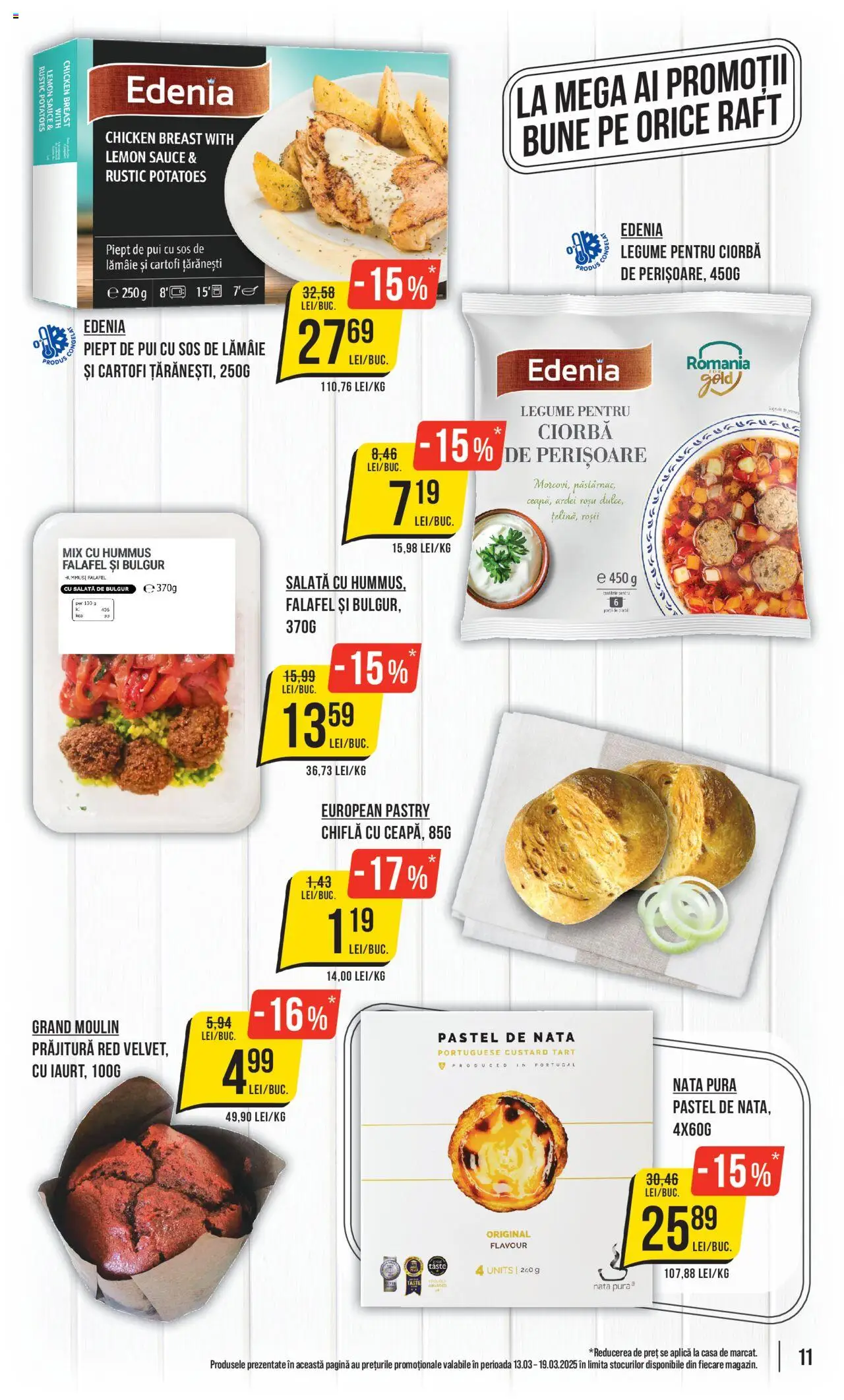 Catalog Mega Image 13 - 19 Martie 2025 | Pagina 11 | Produse: Prăjitură, Salată, Sos, Lămâie