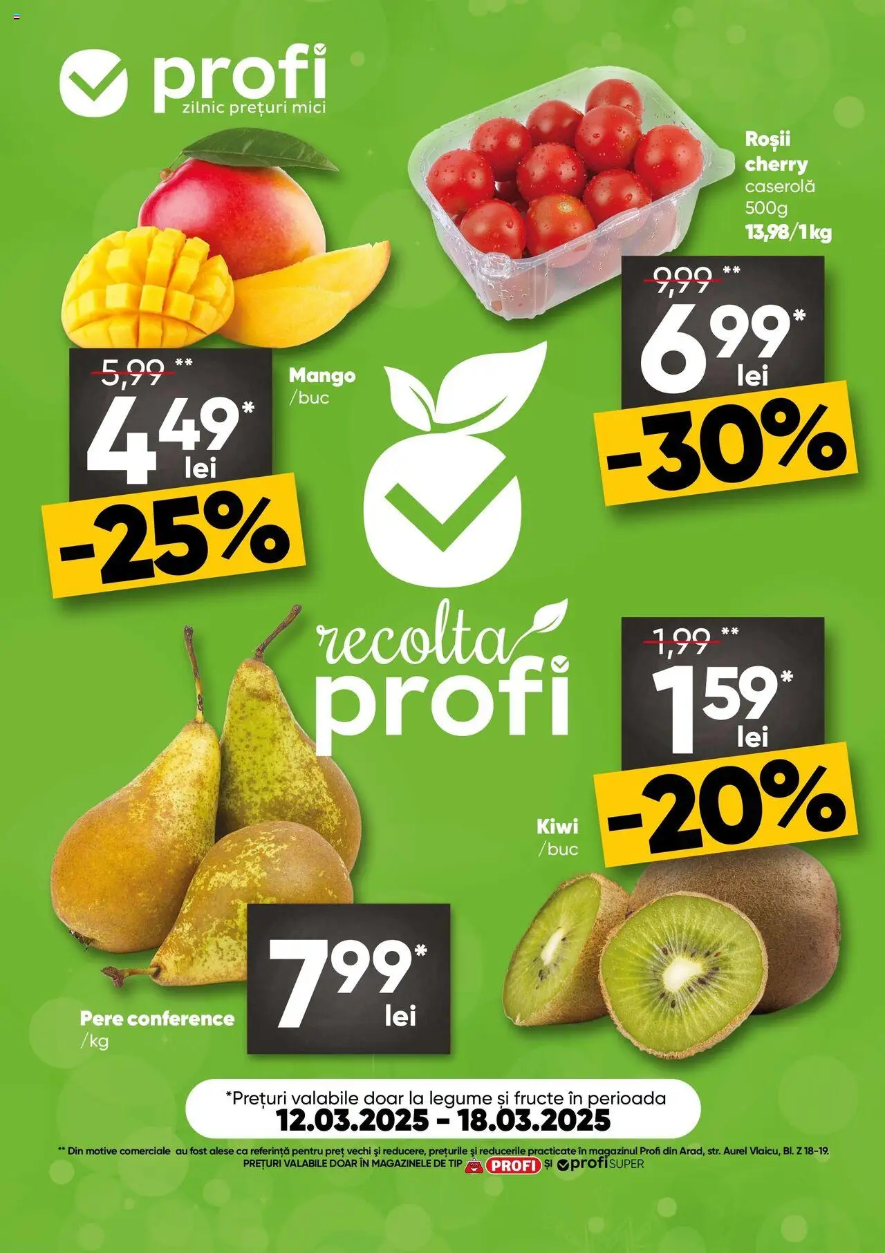 Catalog Profi 12 - 18 Martie 2025 | Pagina 1 | Produse: Roșii, Legume, Fructe, Mango