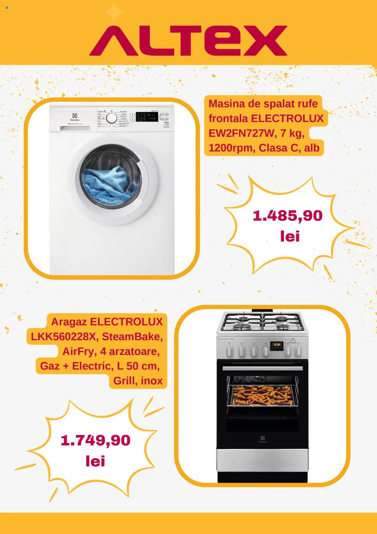 Catalog Altex 13 - 19 Martie 2025 | Pagina 6 | Produse: Mașină De Spălat, Aragaz