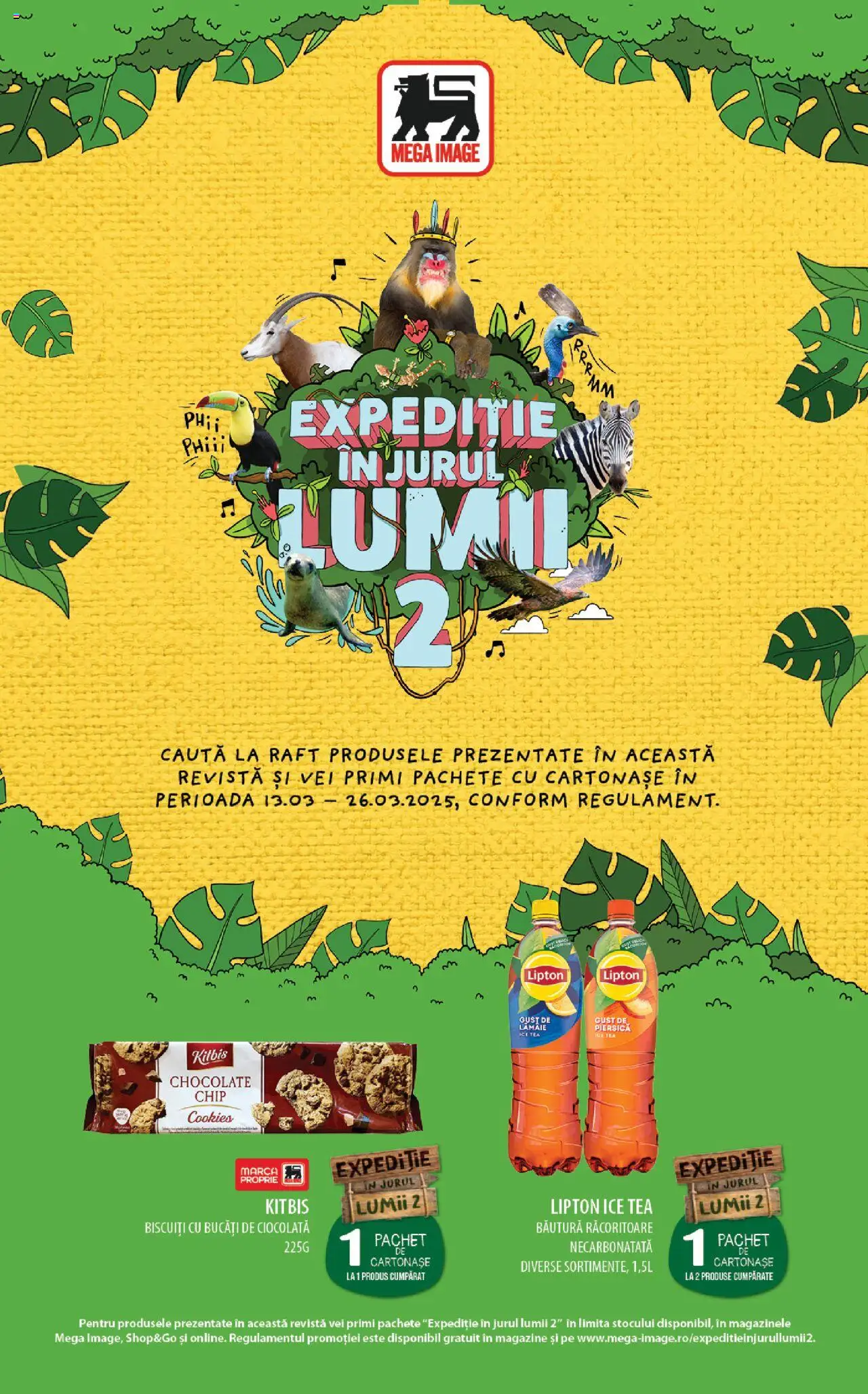 Catalog Mega Image 13 - 26 Martie 2025 | Pagina 1 | Produse: Piersică, Raft, Ciocolată, Ice tea