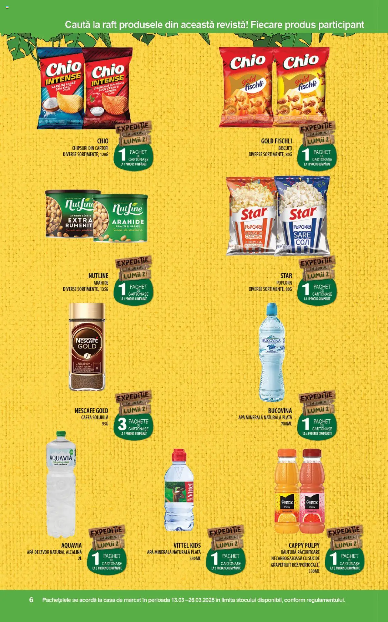 Catalog Mega Image 13 - 26 Martie 2025 | Pagina 6 | Produse: Cașcaval, Arahide, Cafea, Apă