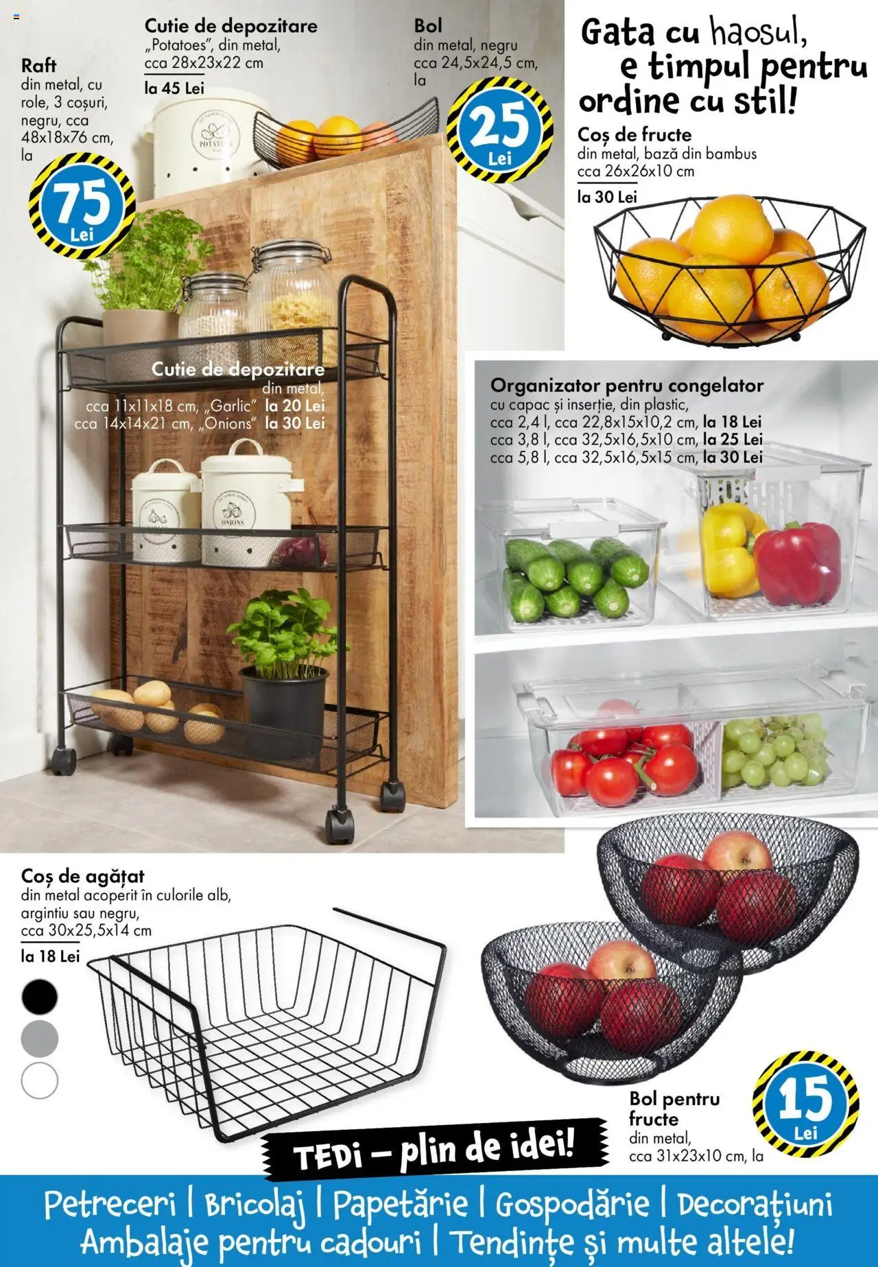 Catalog TEDi 7 - 15 Februarie 2025 | Pagina 5 | Produse: Congelator, Bol, Coș, Raft