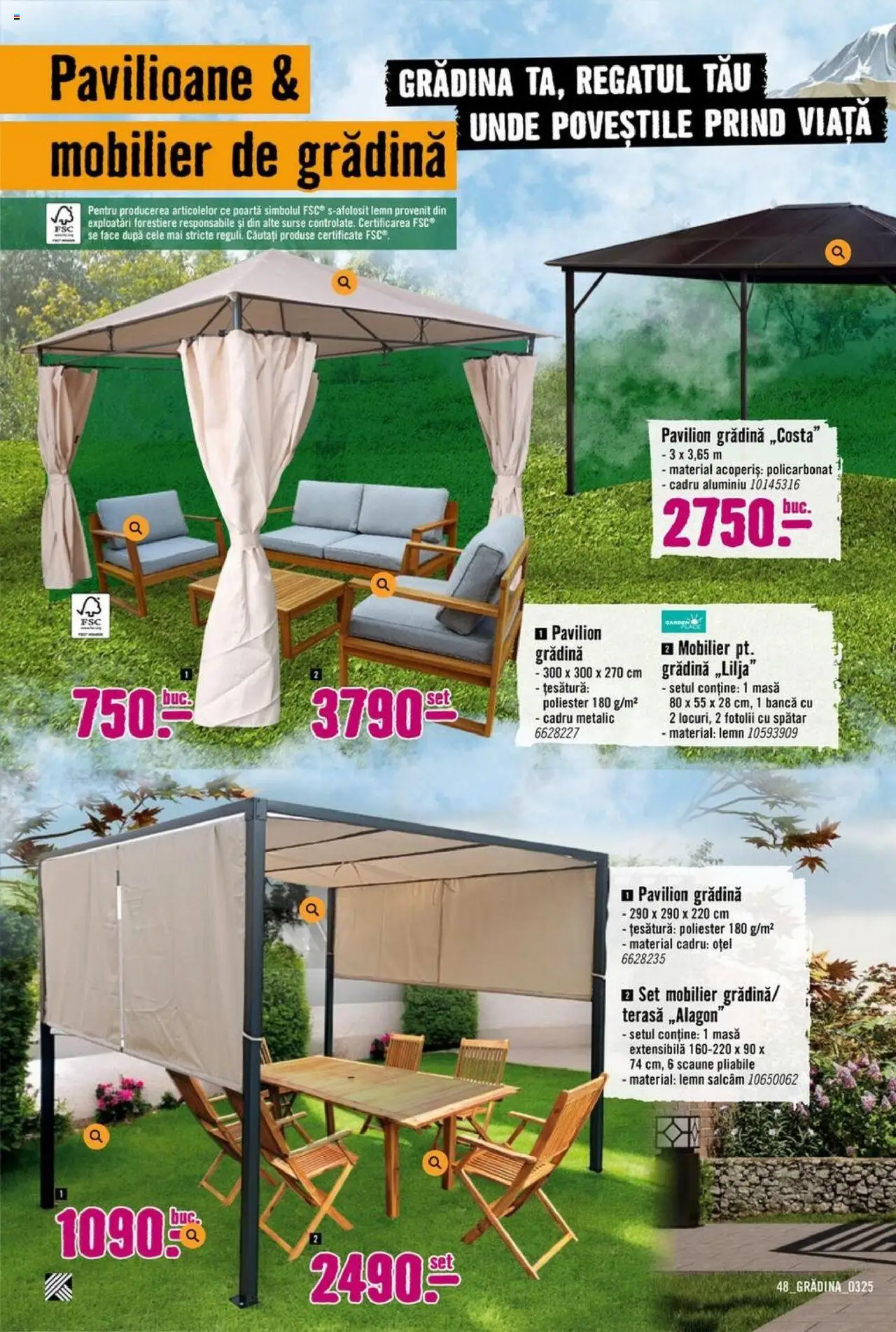 Catalog Hornbach 17 Martie - 25 Aprilie 2025 | Pagina 48 | Produse: Masă, Pavilion, Bancă