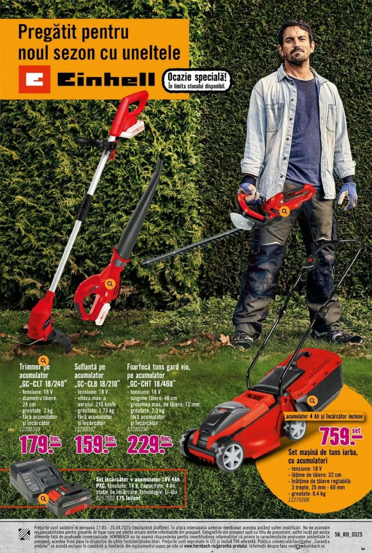 Catalog Hornbach 17 Martie - 25 Aprilie 2025 | Pagina 56 | Produse: Trimmer, Încărcător, Suflantă, Mașină de tuns