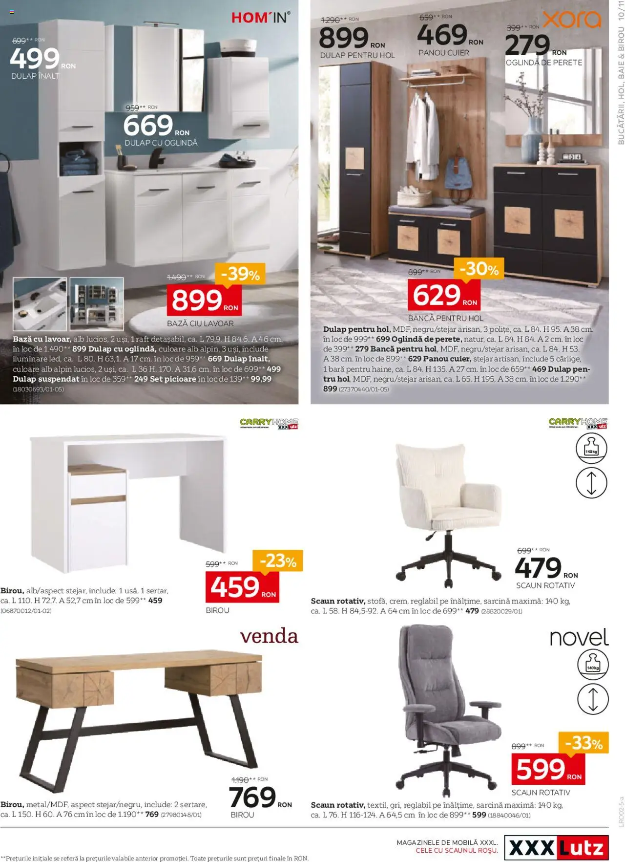 Catalog XXXLutz 3 Februarie - 2 Martie 2025 | Pagina 11 | Produse: Scaun, Lavoar, Oglindă, Bancă