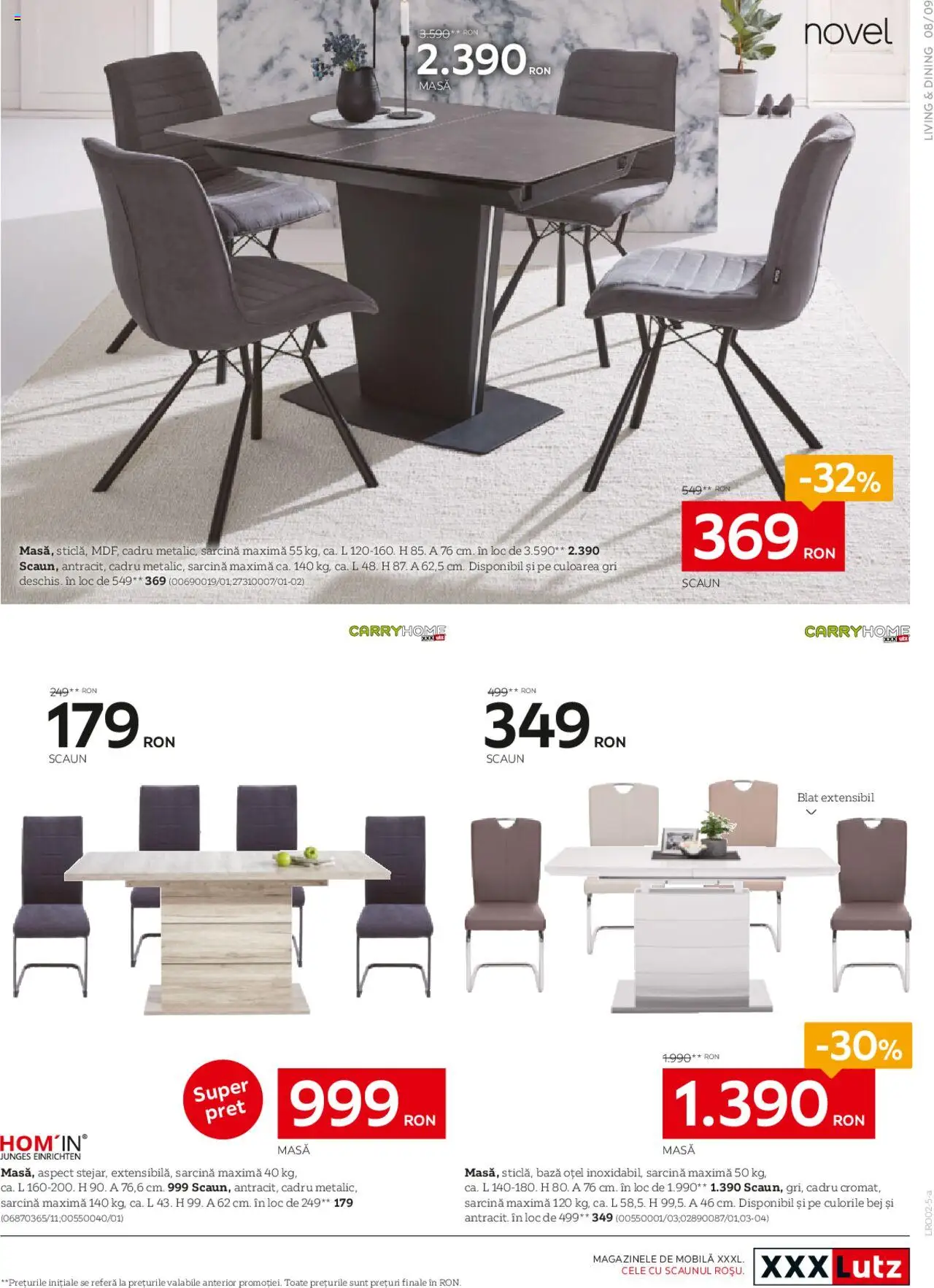 Catalog XXXLutz 3 Februarie - 2 Martie 2025 | Pagina 9 | Produse: Masă, Scaun