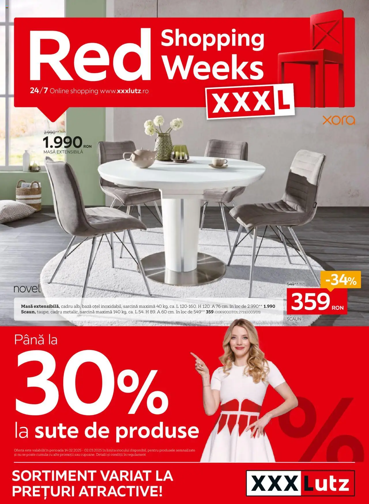 Catalog XXXLutz 17 Februarie - 2 Martie 2025 | Pagina 1 | Produse: Masă, Scaun