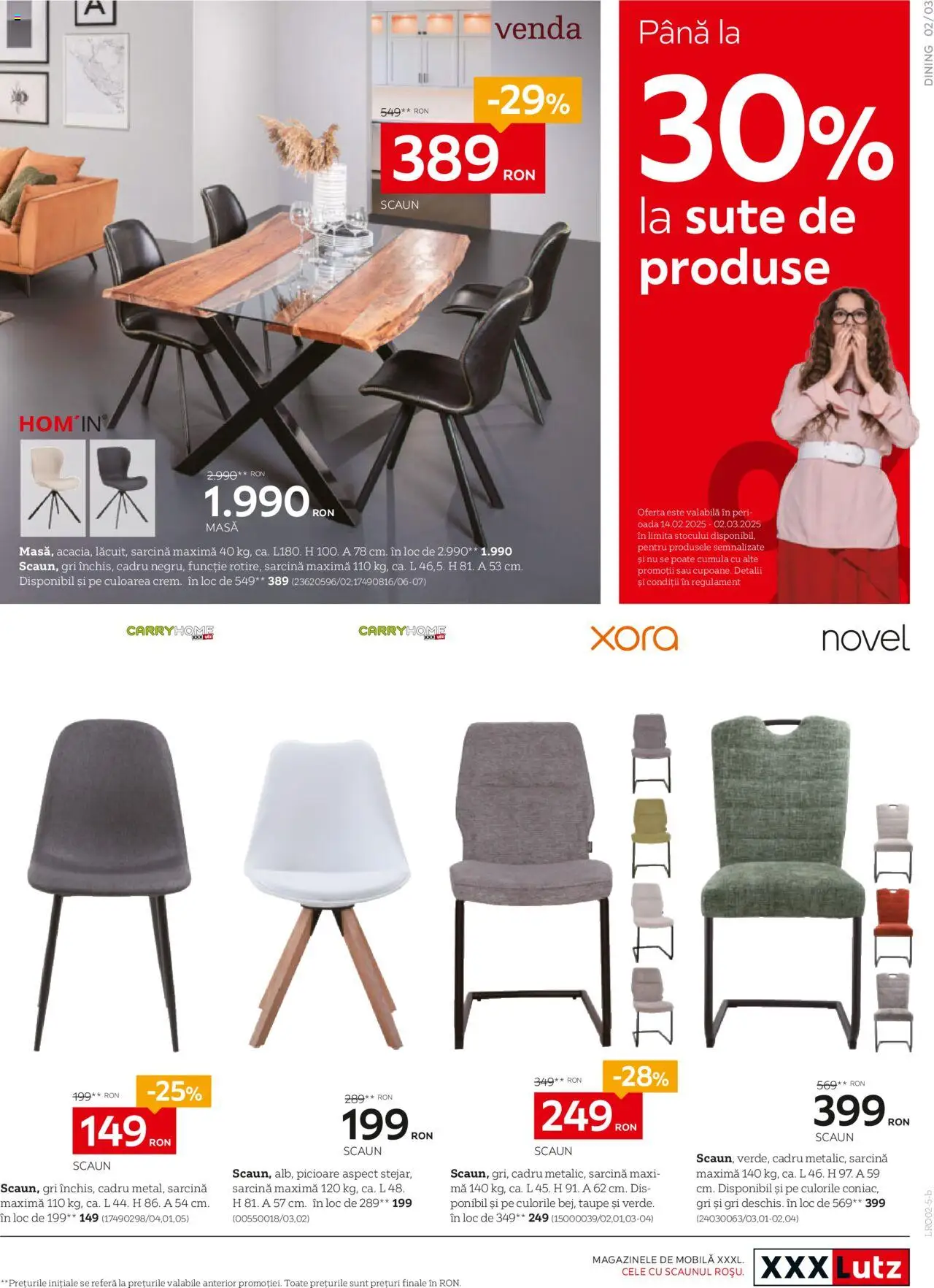 Catalog XXXLutz 17 Februarie - 2 Martie 2025 | Pagina 3 | Produse: Masă, Scaun