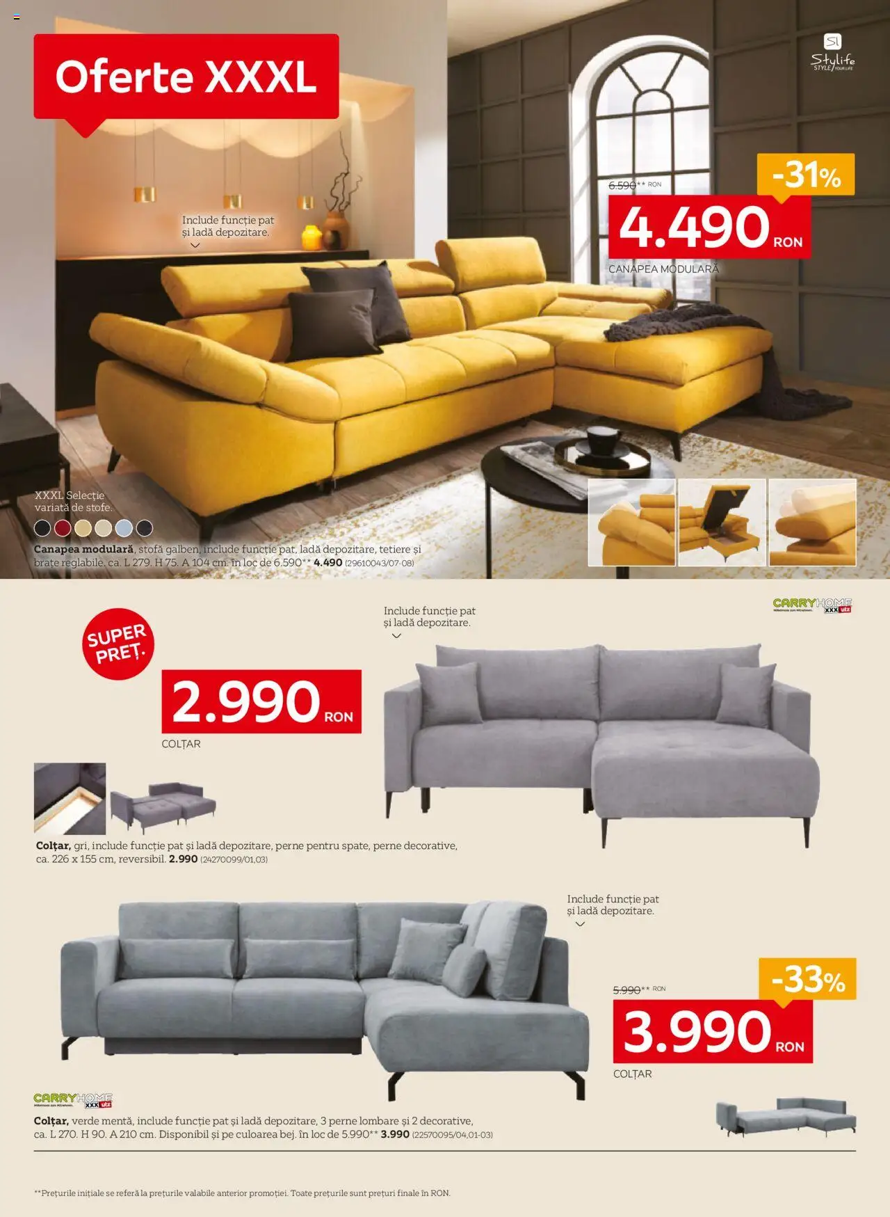 Catalog XXXLutz 17 Februarie - 2 Martie 2025 | Pagina 6 | Produse: Pat, Canapea, Colțar