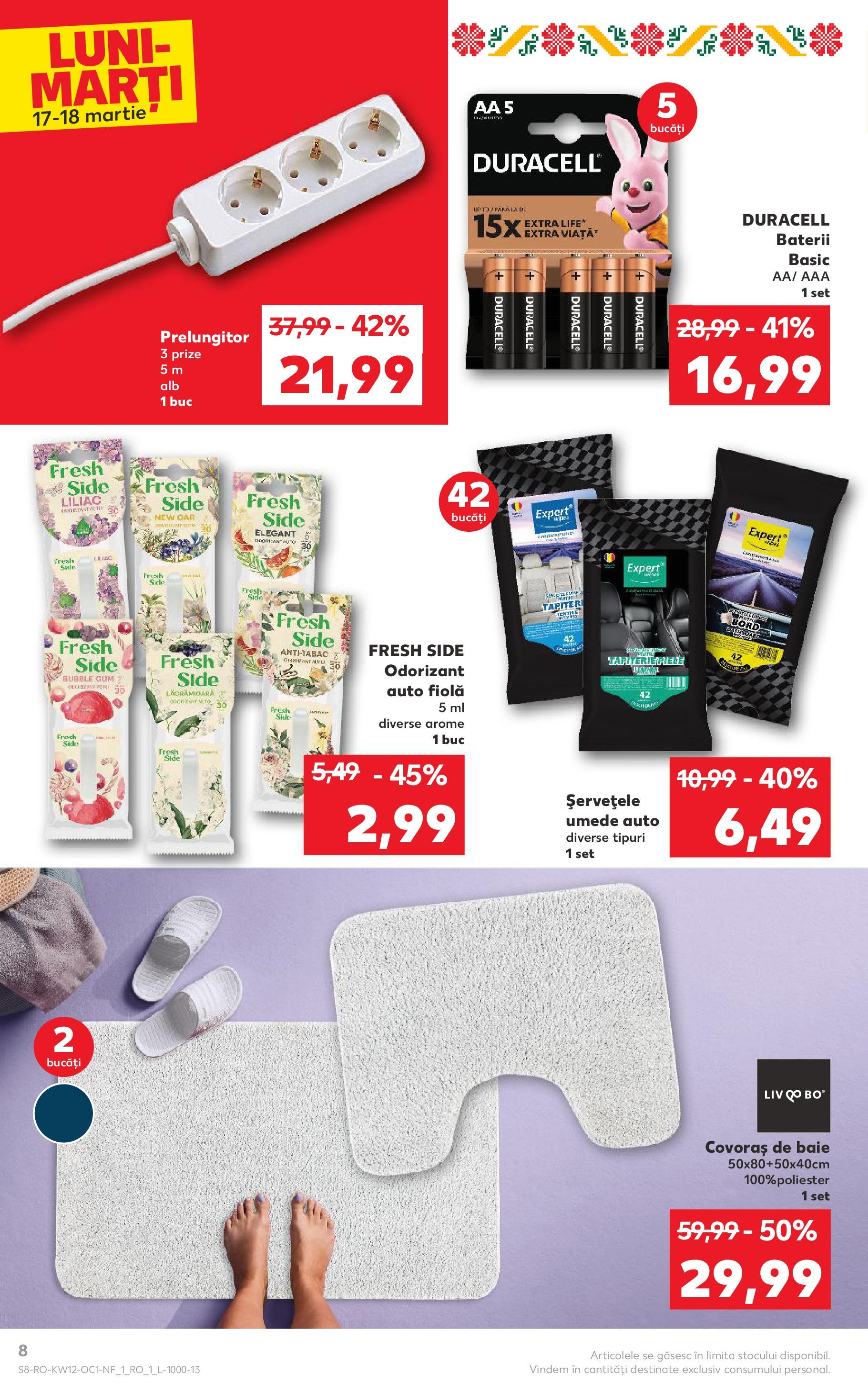Catalog Kaufland 17 - 18 Martie 2025 | Pagina 8 | Produse: Prize, Prelungitor, Baterii, Șervețele umede