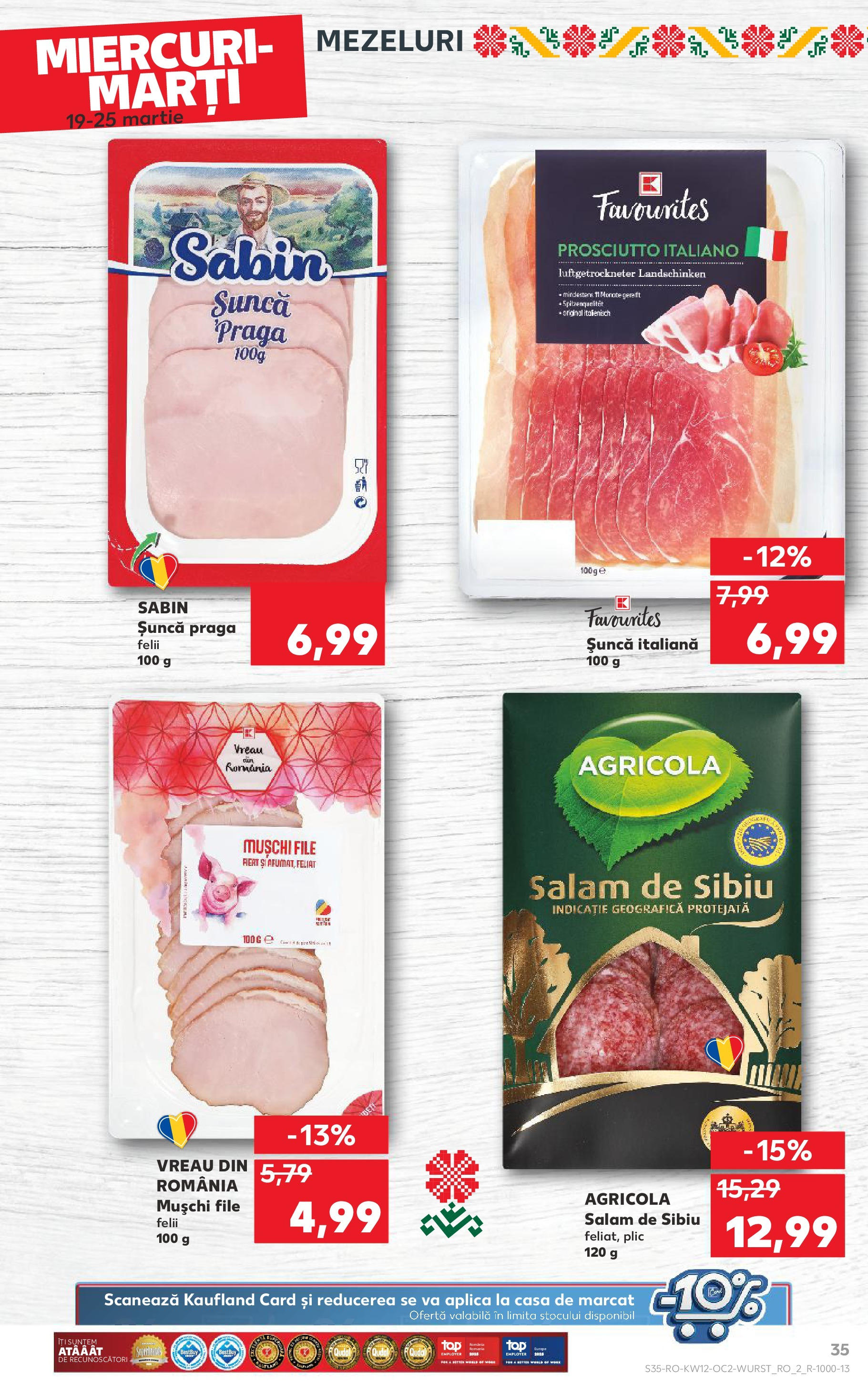 Catalog Kaufland 19 - 25 Martie 2025 | Pagina 35 | Produse: Salam, Șuncă
