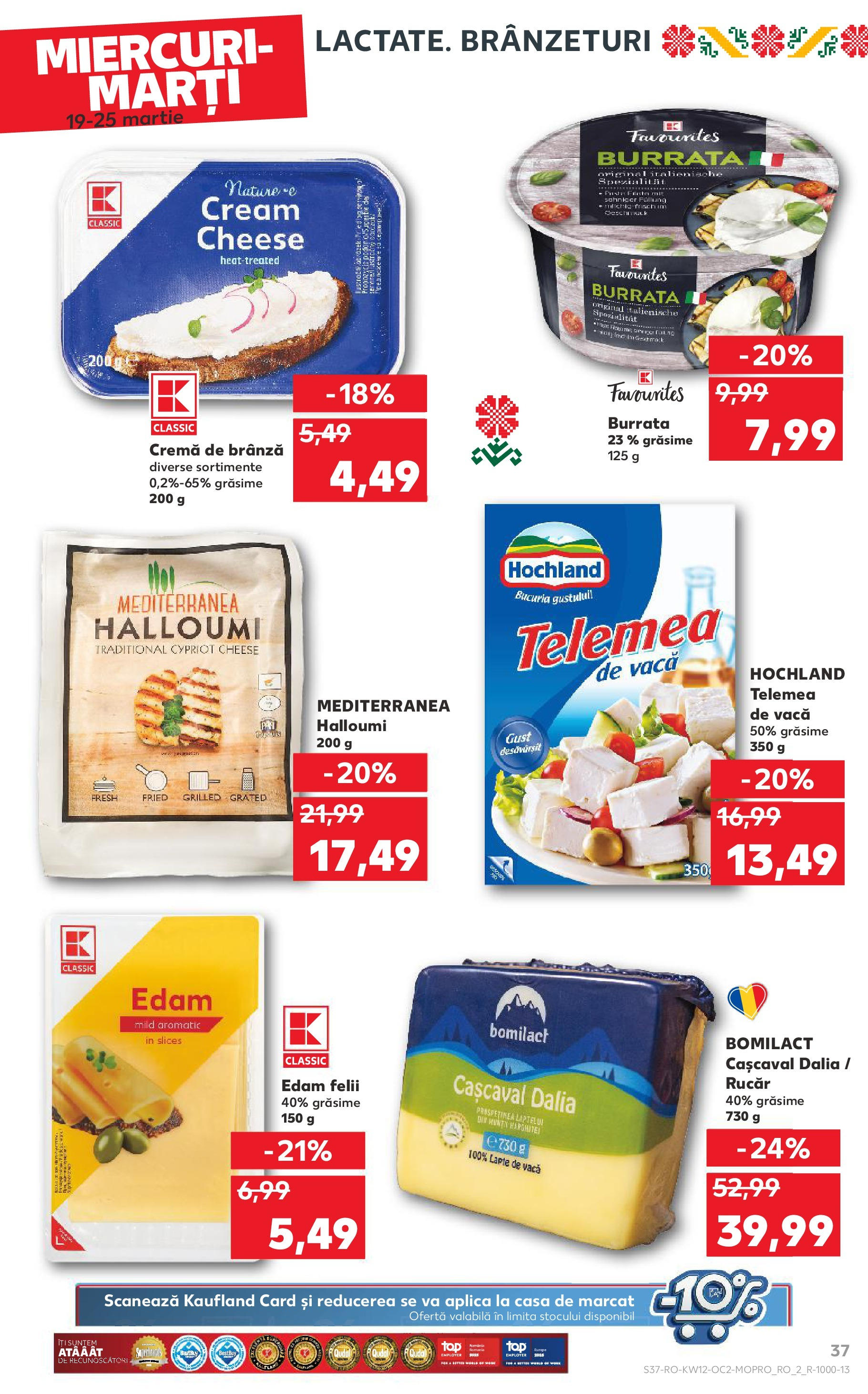 Catalog Kaufland 19 - 25 Martie 2025 | Pagina 37 | Produse: Lapte, Brânză, Cremă, Cremă de brânză