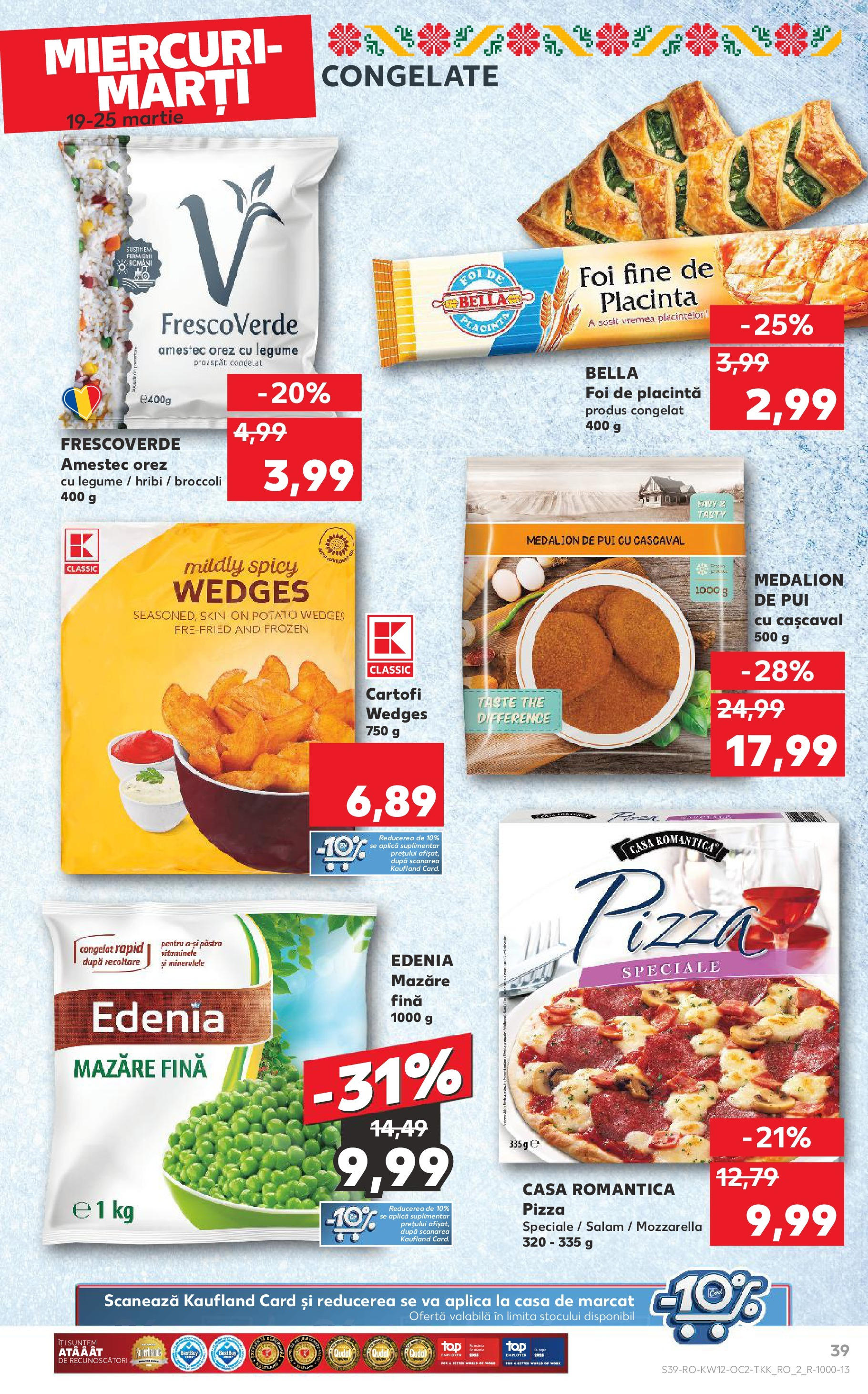 Catalog Kaufland 19 - 25 Martie 2025 | Pagina 39 | Produse: Plăcintă, Mozzarella, Cartofi, Legume
