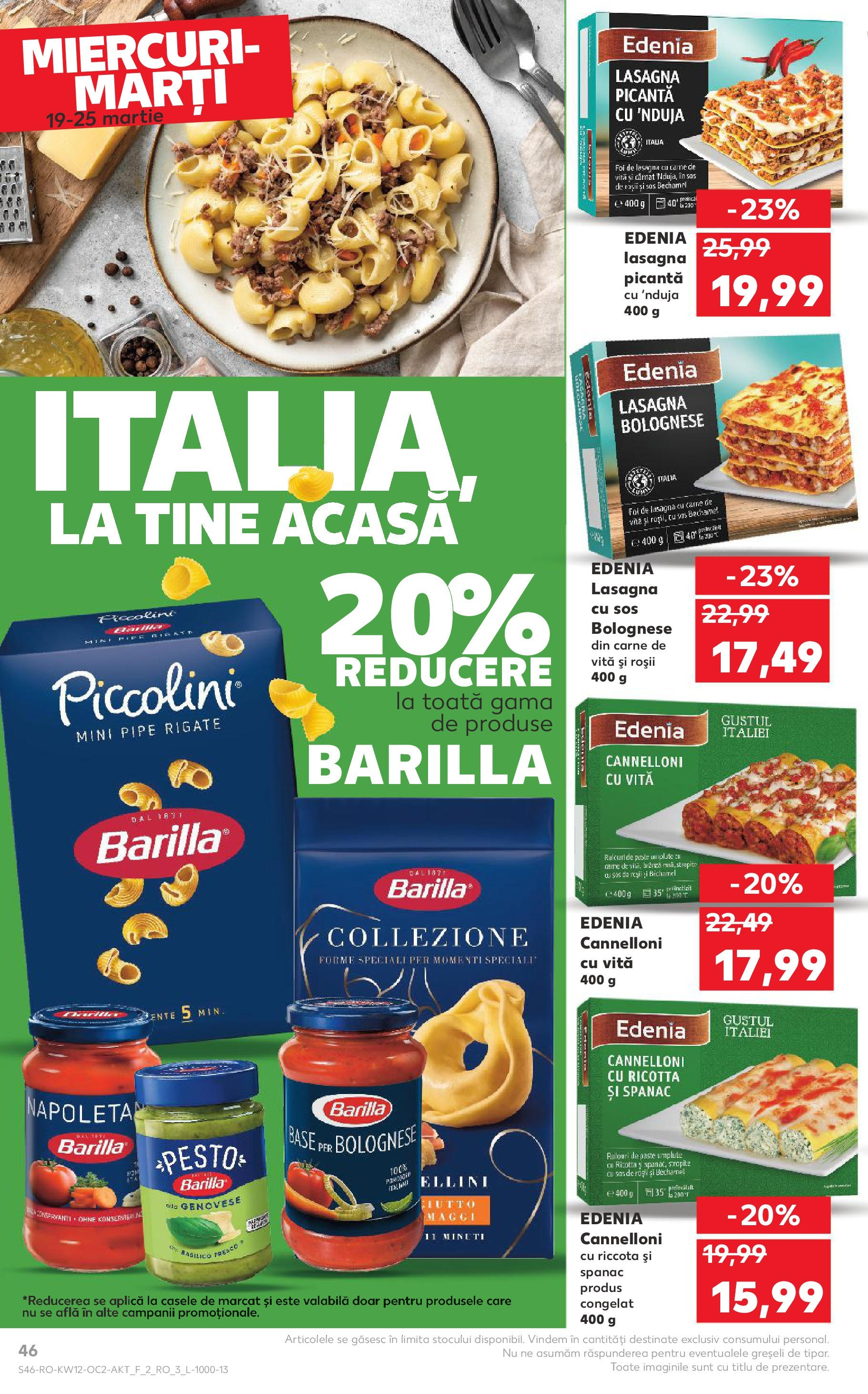 Catalog Kaufland 19 - 25 Martie 2025 | Pagina 46 | Produse: Lasagna, Roșii, Carne De Vită, Sos