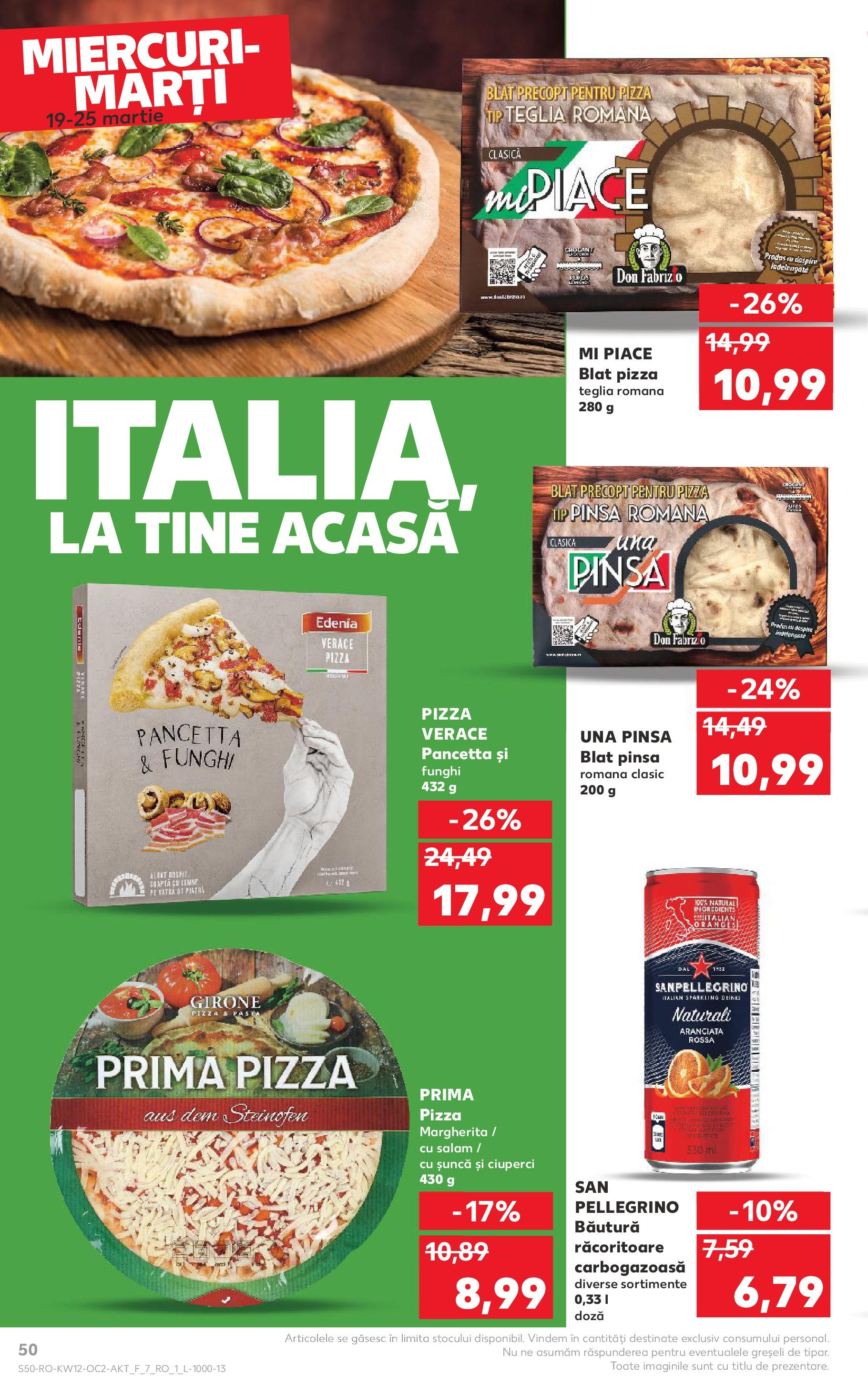 Catalog Kaufland 19 - 25 Martie 2025 | Pagina 50 | Produse: Ciuperci, Salam, Șuncă, Pizza