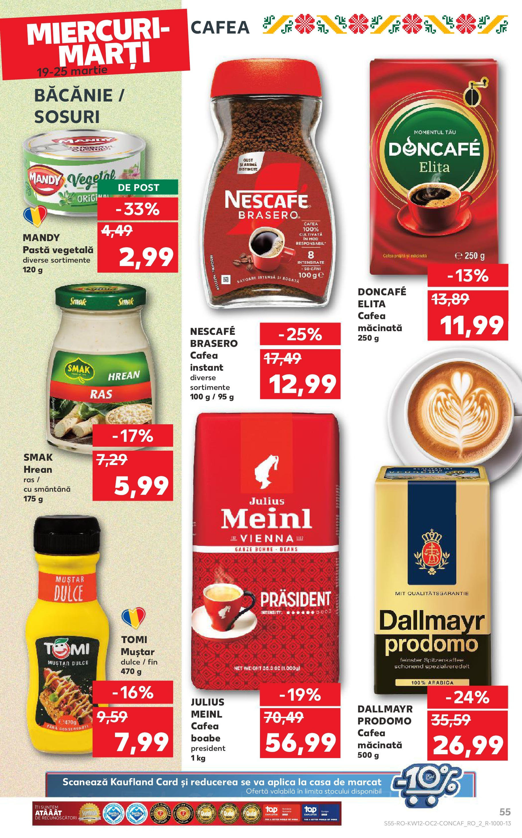 Catalog Kaufland 19 - 25 Martie 2025 | Pagina 55 | Produse: Cafea, Muștar, Smântână