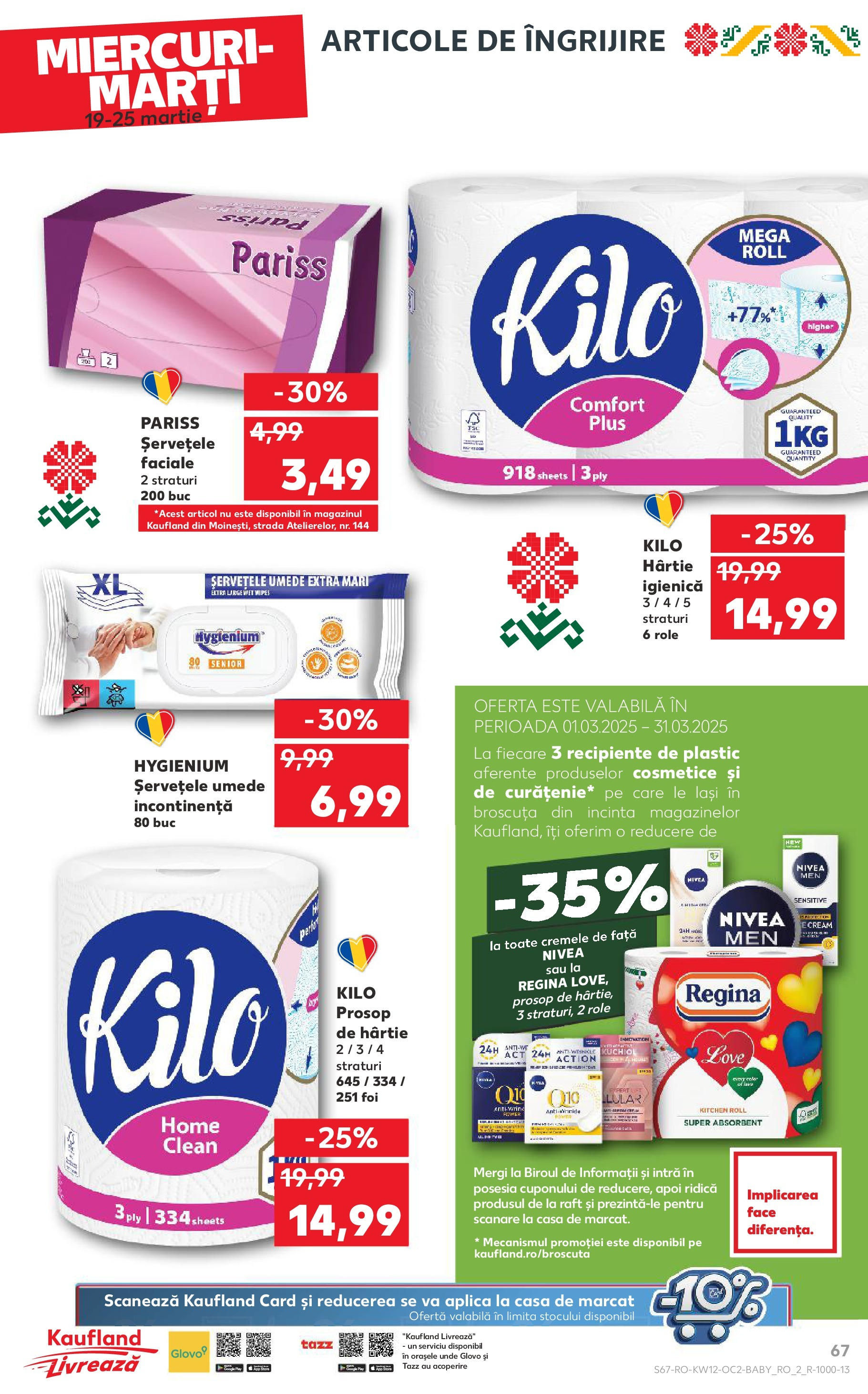 Catalog Kaufland 19 - 25 Martie 2025 | Pagina 67 | Produse: Pomelo, Role, Recipiente, Șervețele umede