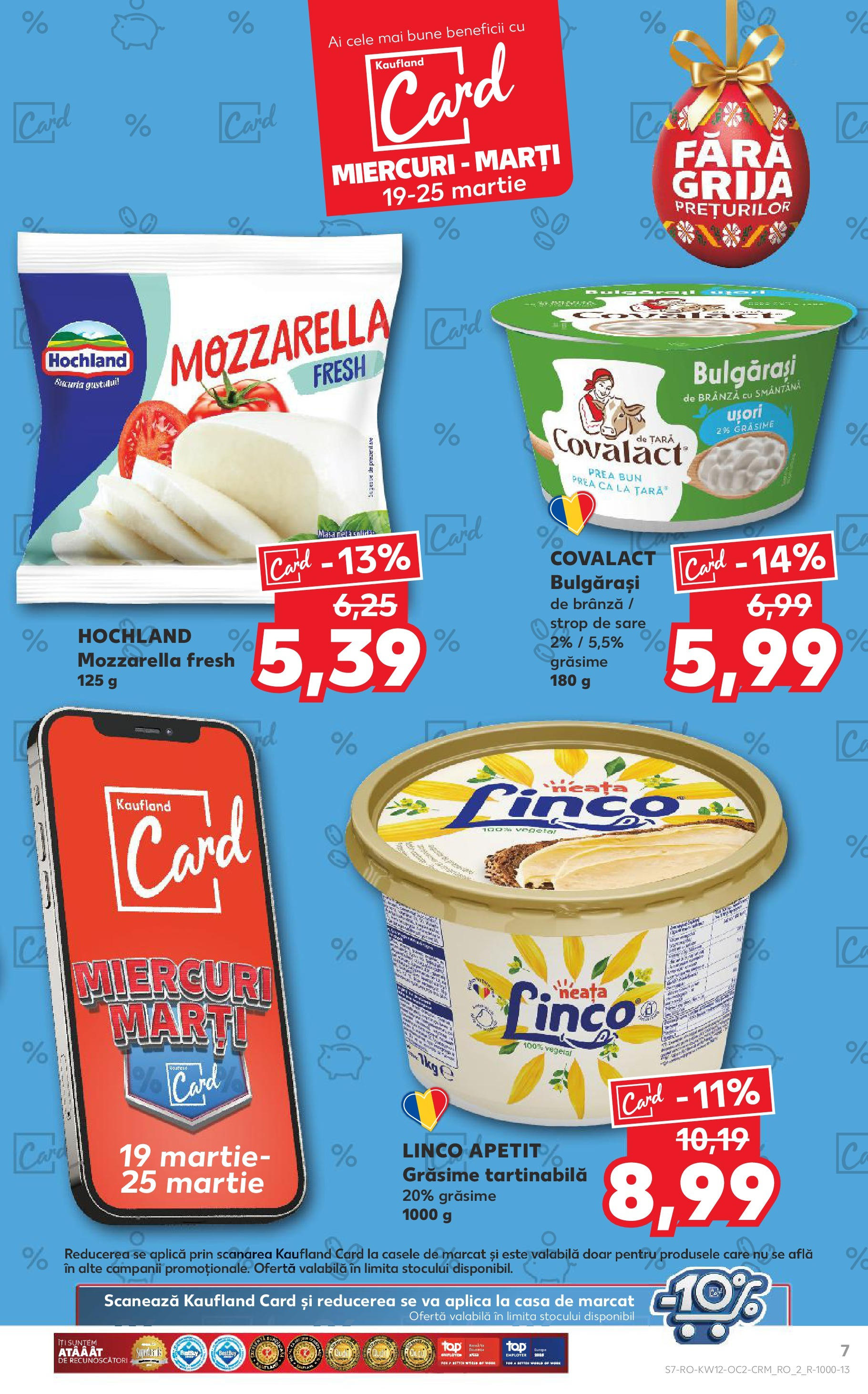 Catalog Kaufland 19 - 25 Martie 2025 | Pagina 7 | Produse: Mozzarella, Brânză, Smântână, Sare