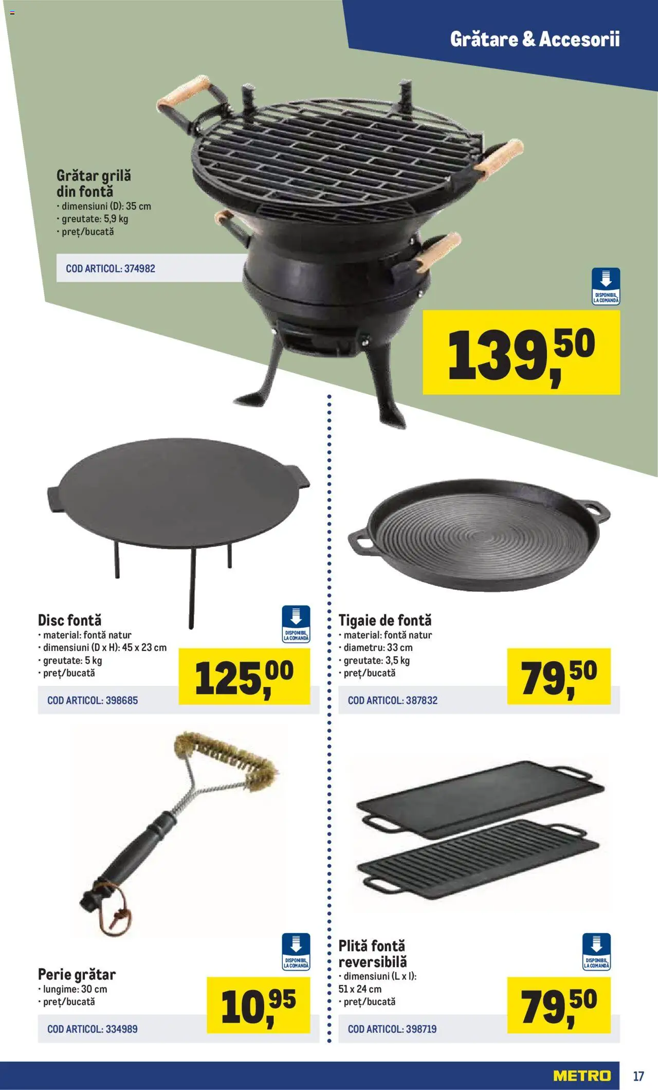 Catalog METRO 17 Martie - 30 Iunie 2025 | Pagina 17 | Produse: Disc, Plită, Tigaie, Grătar