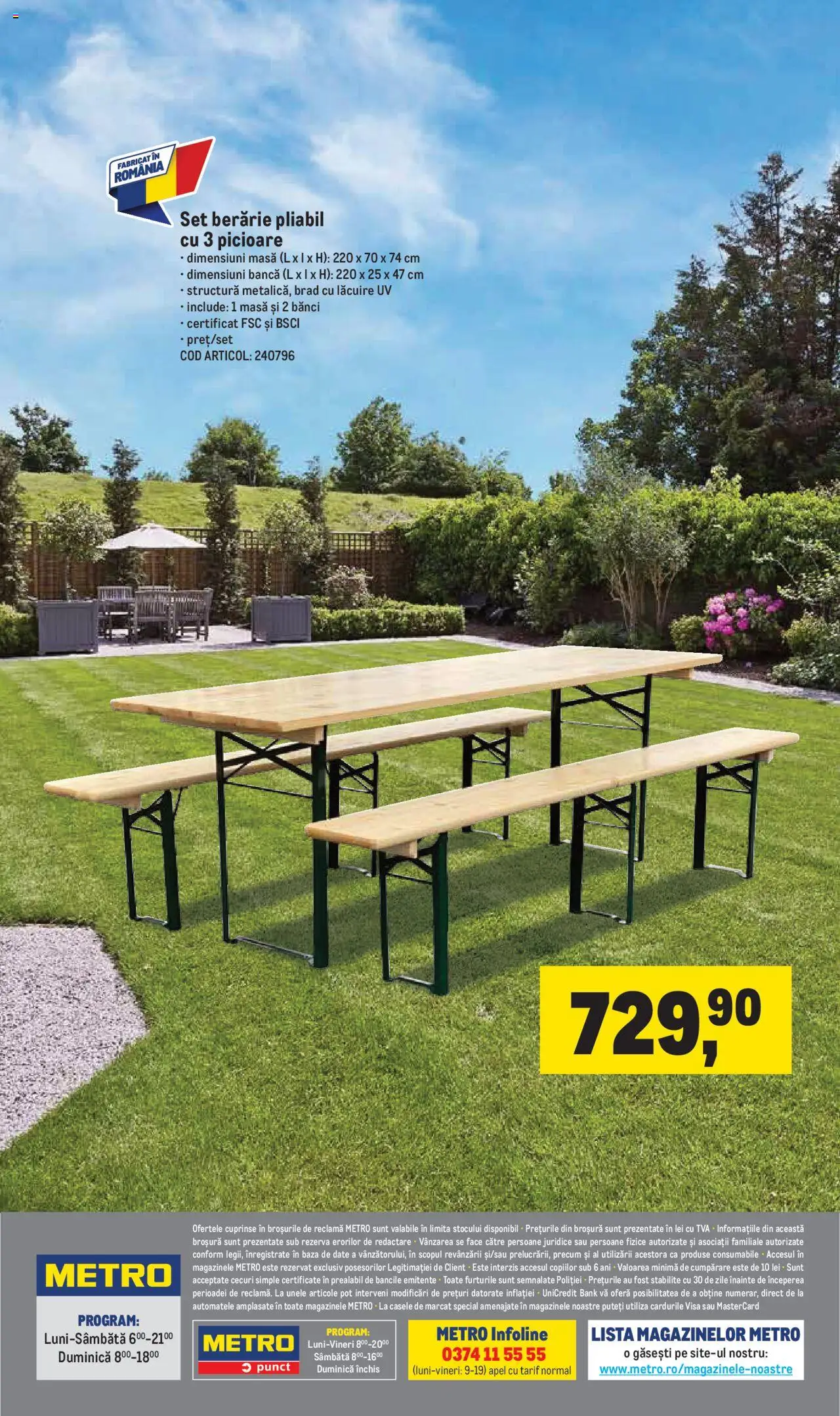 Catalog METRO 17 Martie - 30 Iunie 2025 | Pagina 18 | Produse: Masă, Bancă, Set berărie