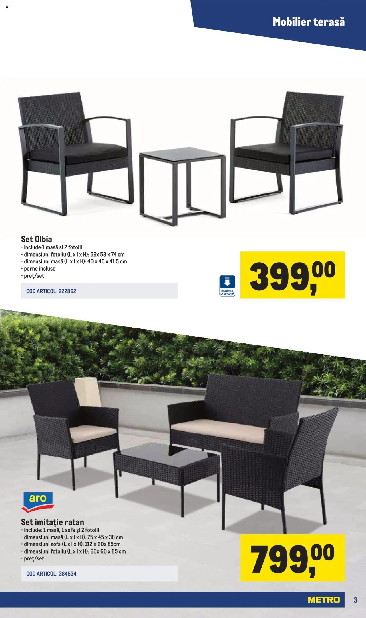 Catalog METRO 17 Martie - 30 Iunie 2025 | Pagina 3 | Produse: Fotoliu, Masă