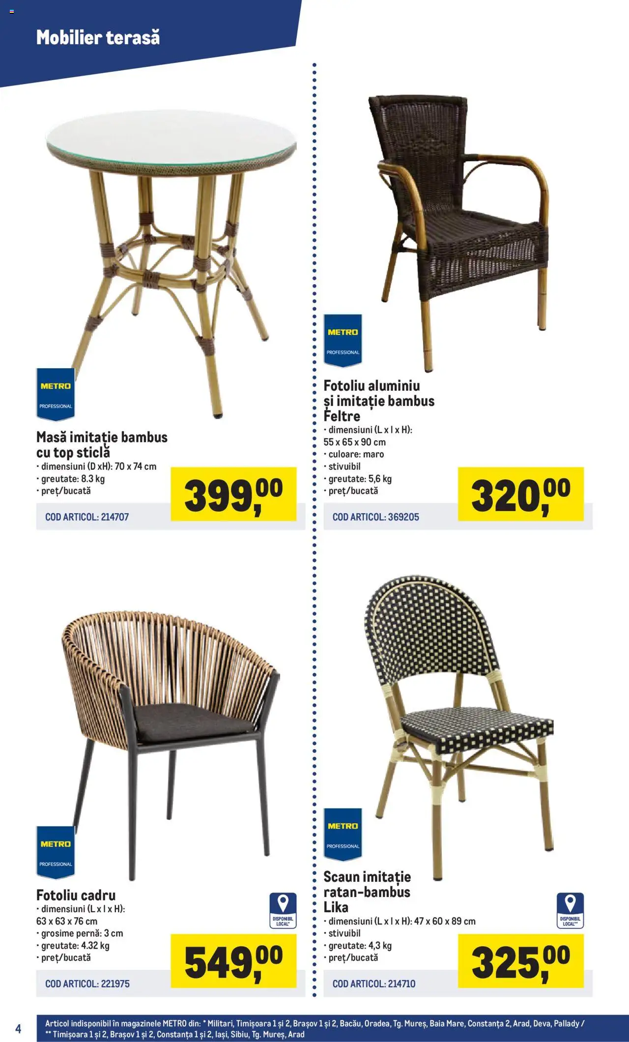 Catalog METRO 17 Martie - 30 Iunie 2025 | Pagina 4 | Produse: Top, Pernă, Fotoliu, Scaun