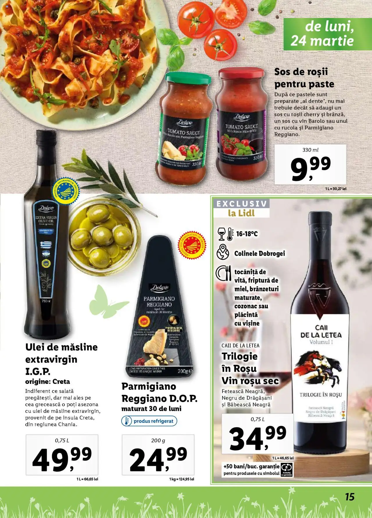 Catalog LIDL 24 Martie - 20 Aprilie 2025 | Pagina 15 | Produse: Măsline, Plăcintă, Roșii, Salată