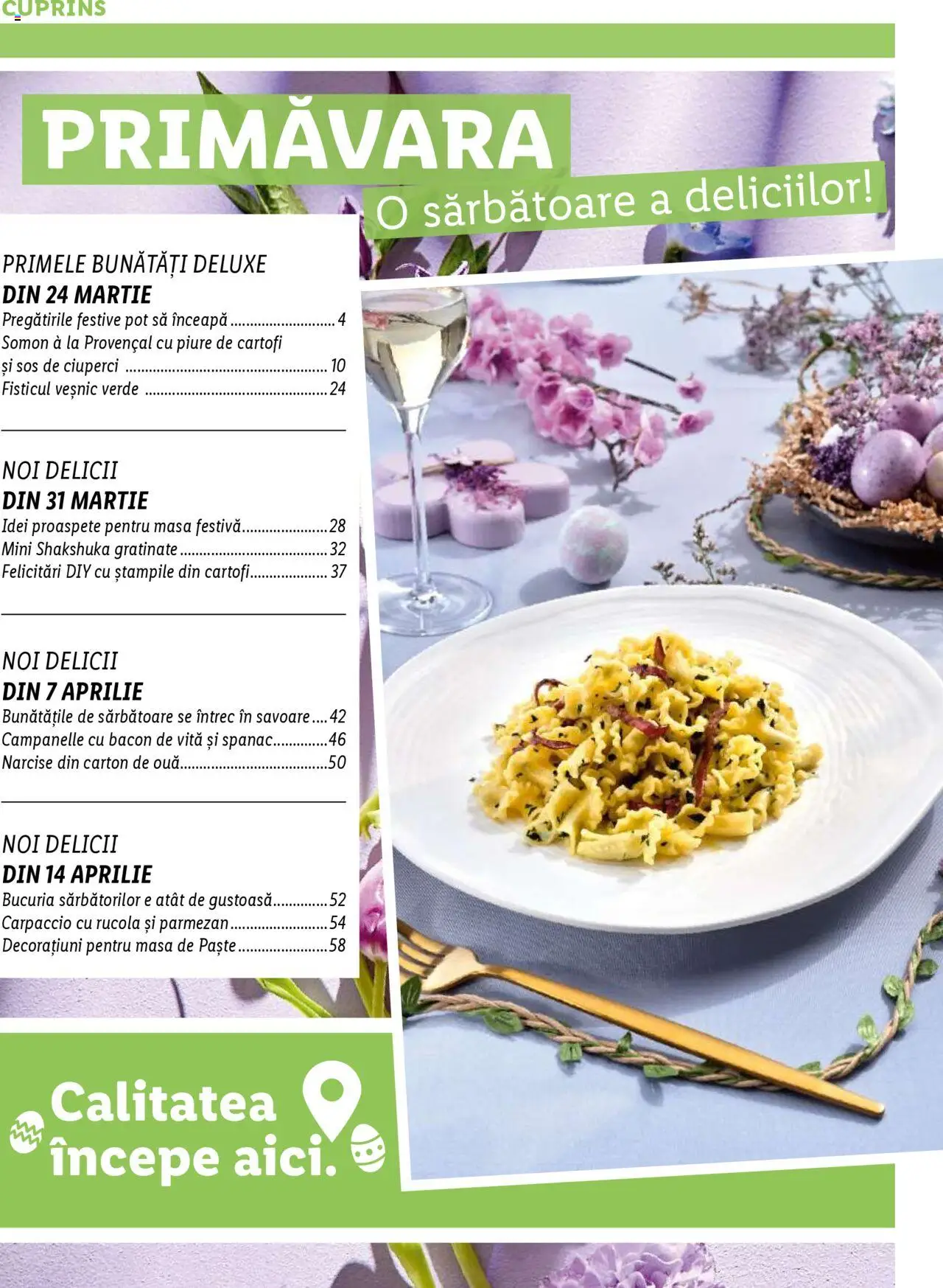 Catalog LIDL 24 Martie - 20 Aprilie 2025 | Pagina 3 | Produse: Masă, Ciuperci, Bacon, Parmezan