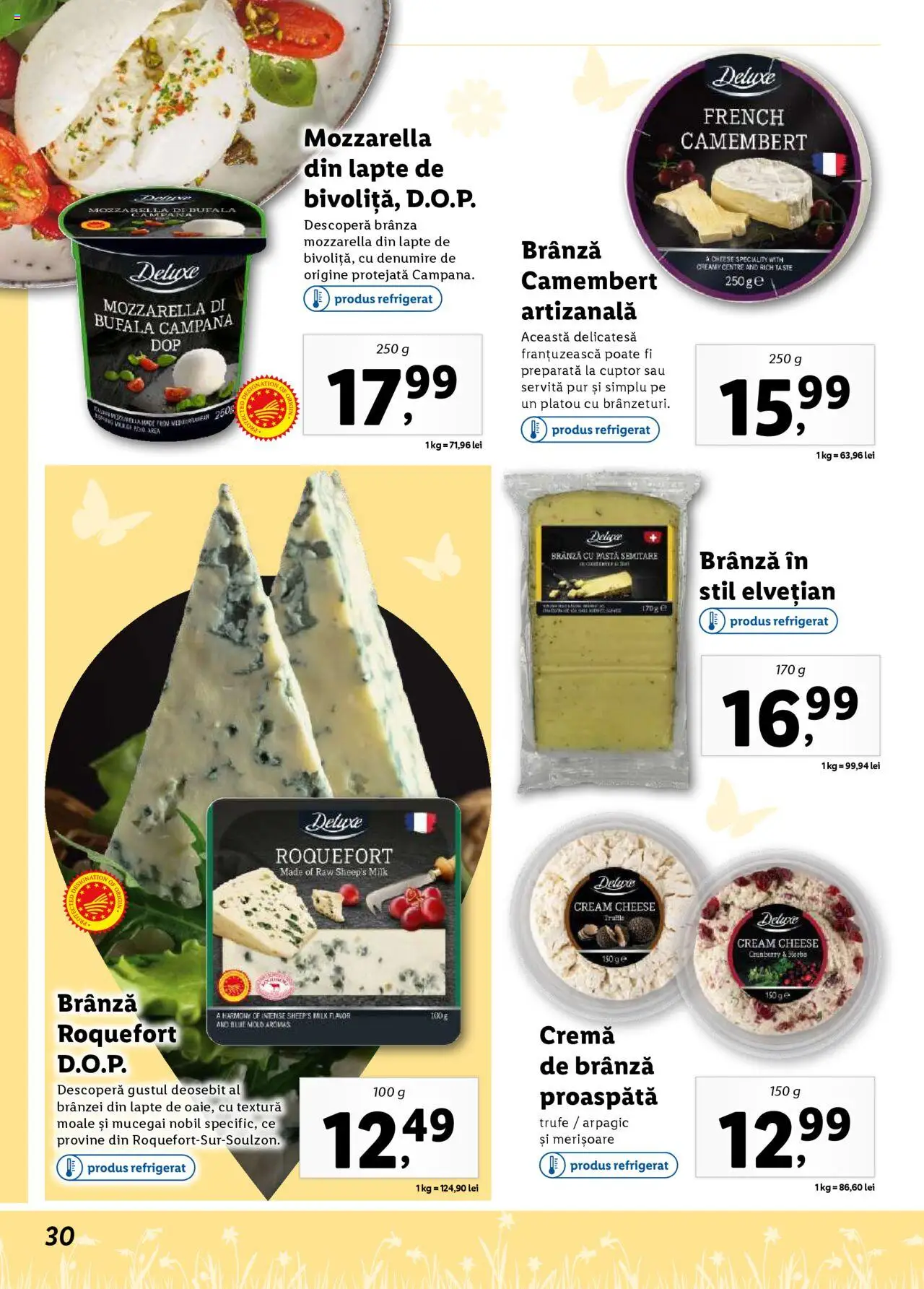 Catalog LIDL 24 Martie - 20 Aprilie 2025 | Pagina 30 | Produse: Cuptor, Mozzarella, Lapte, Brânză