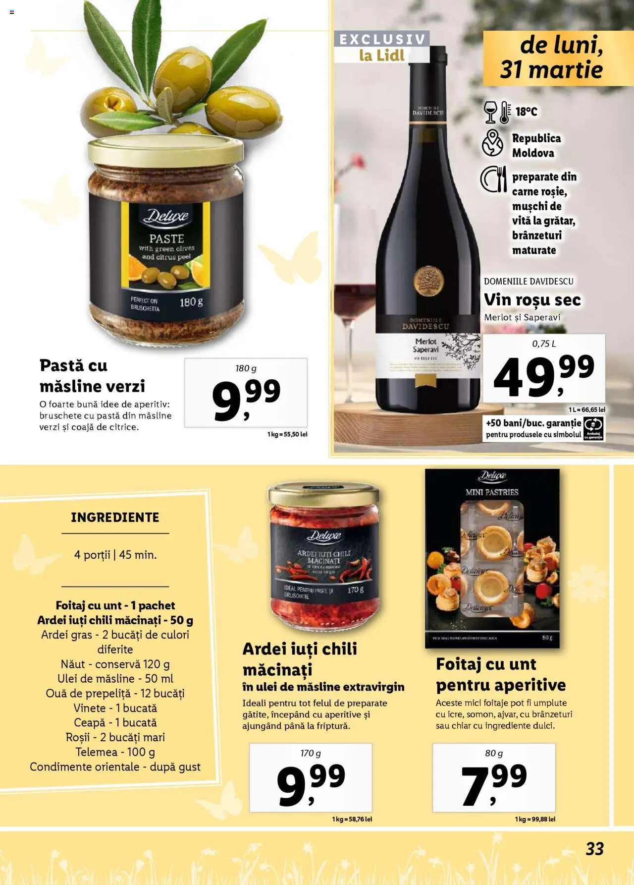 Catalog LIDL 24 Martie - 20 Aprilie 2025 | Pagina 33 | Produse: Ouă, Ulei, Condimente, Ceapă