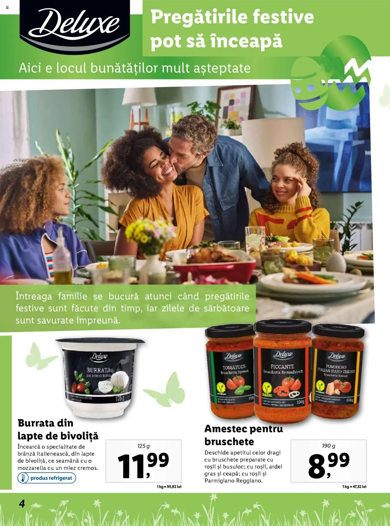 Catalog LIDL 24 Martie - 20 Aprilie 2025 | Pagina 4 | Produse: Ardei, Mozzarella, Brânză, Roșii