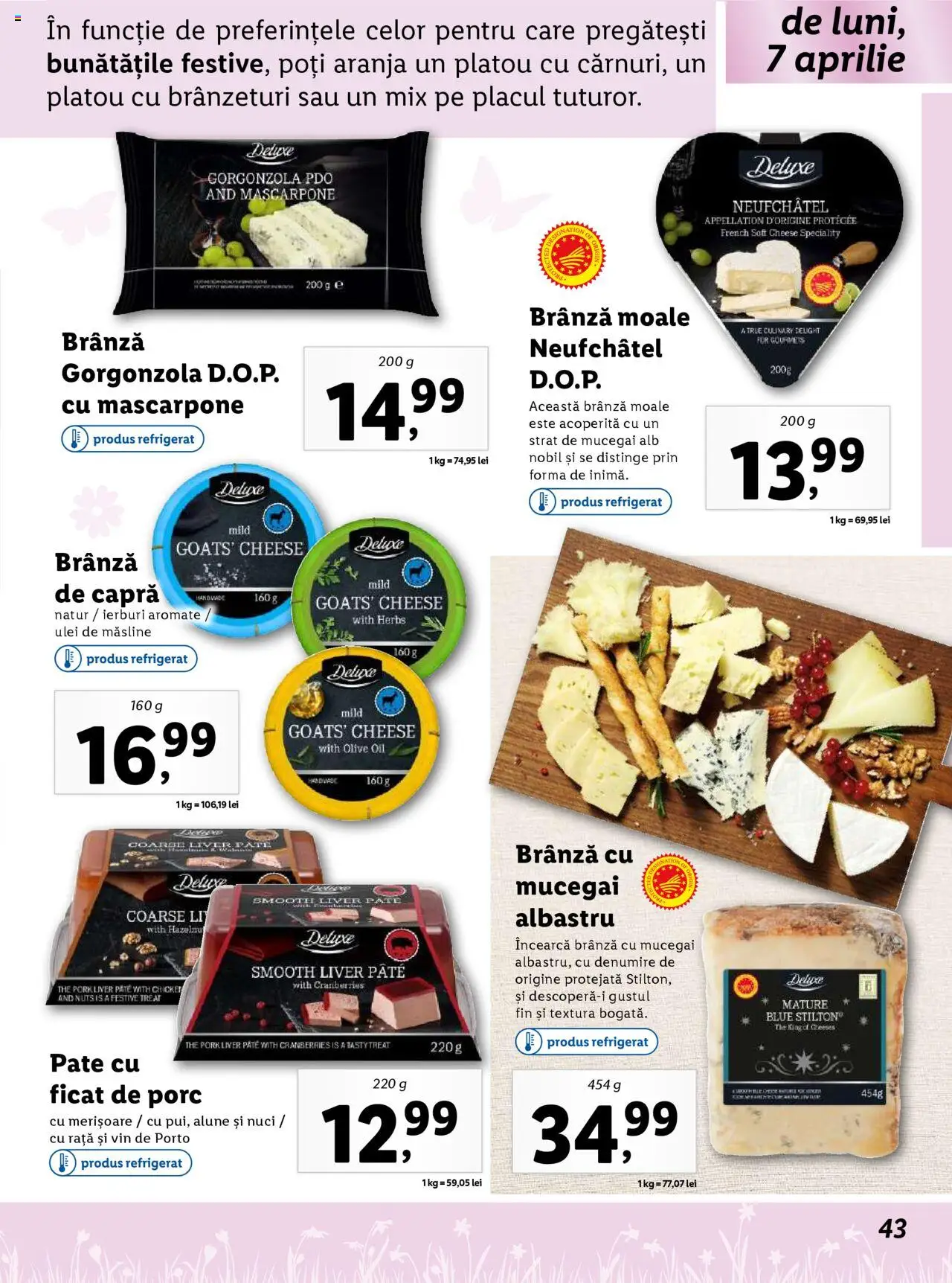 Catalog LIDL 24 Martie - 20 Aprilie 2025 | Pagina 43 | Produse: Rață, Brânză cu mucegai, Gorgonzola, Vin