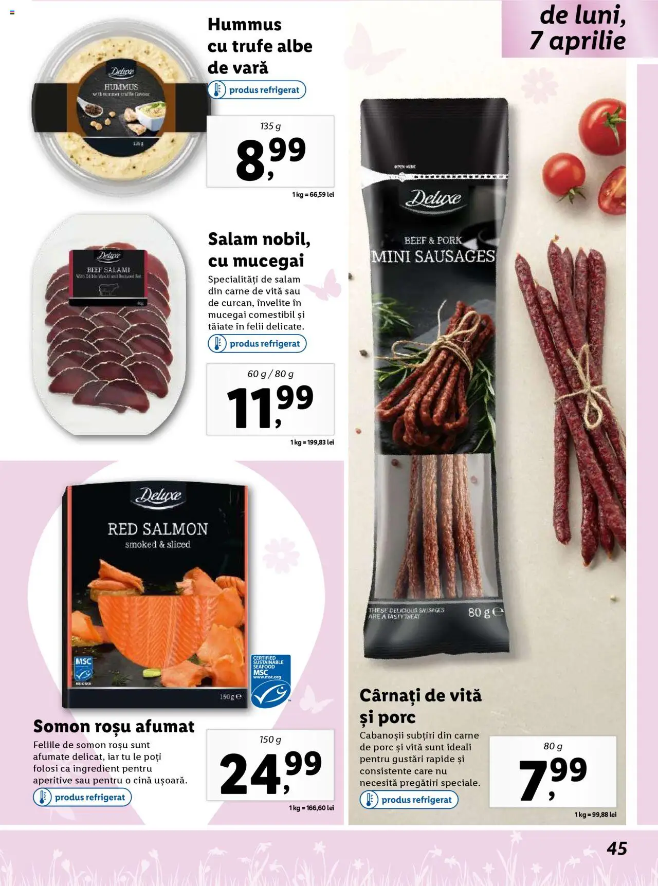 Catalog LIDL 24 Martie - 20 Aprilie 2025 | Pagina 45 | Produse: Salam, Carne De Vită, Cârnați