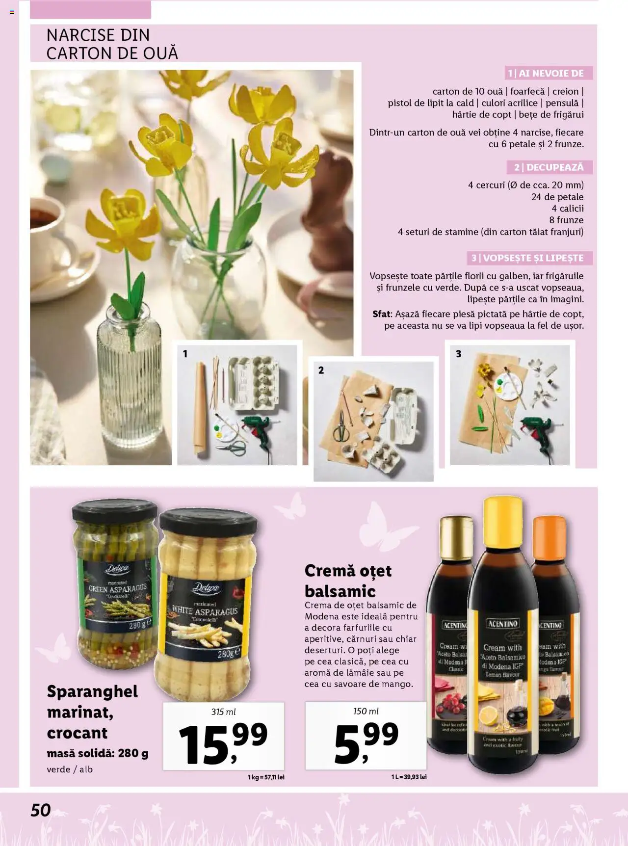 Catalog LIDL 24 Martie - 20 Aprilie 2025 | Pagina 50 | Produse: Masă, Cremă, Ouă, Oțet