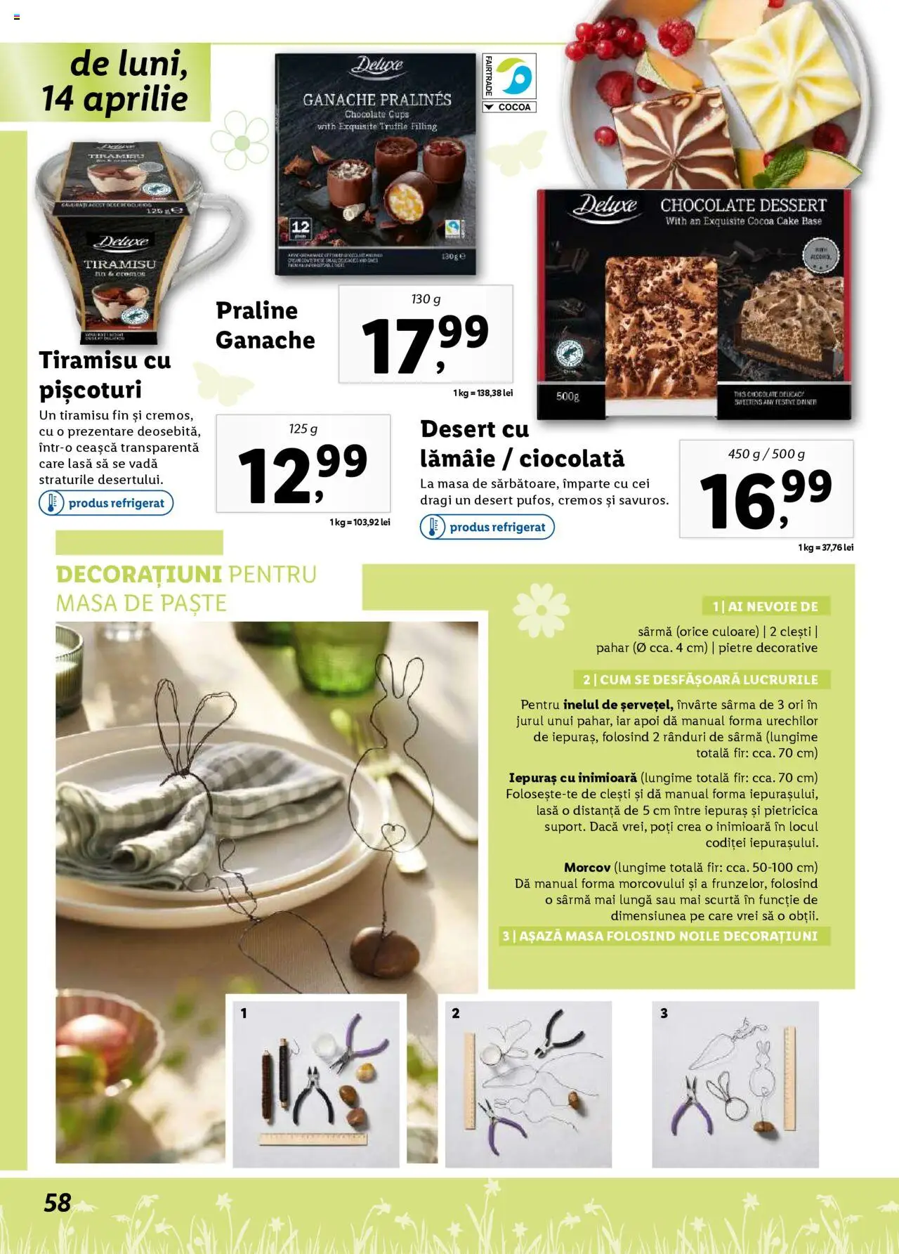 Catalog LIDL 24 Martie - 20 Aprilie 2025 | Pagina 58 | Produse: Praline, Ciocolată, Paste, Lămâie