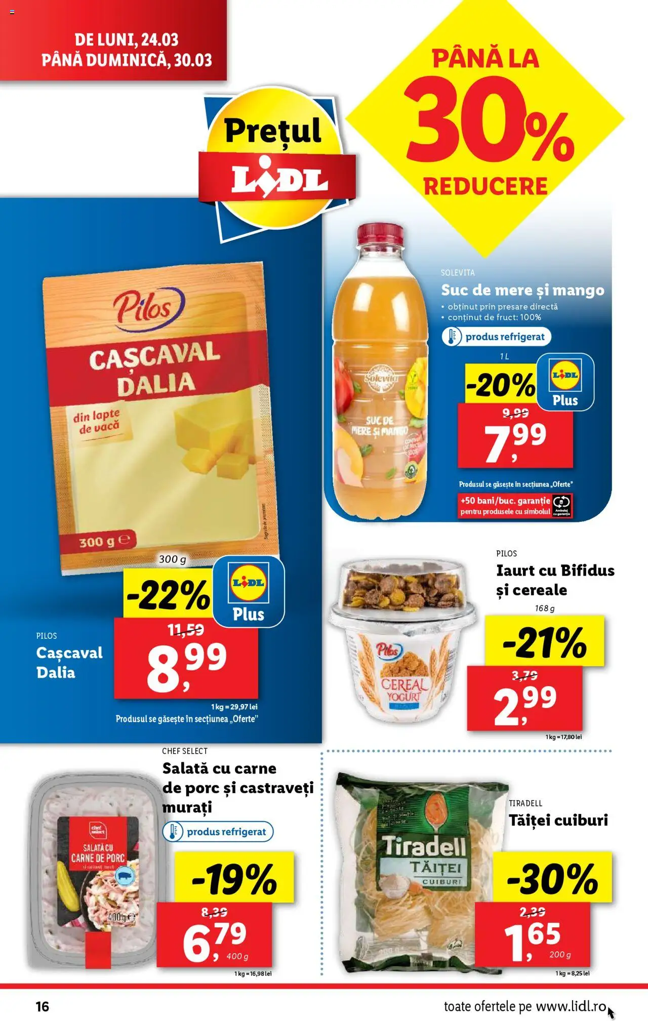 Catalog LIDL 24 - 30 Martie 2025 | Pagina 16 | Produse: Cașcaval, Lapte, Suc, Mere