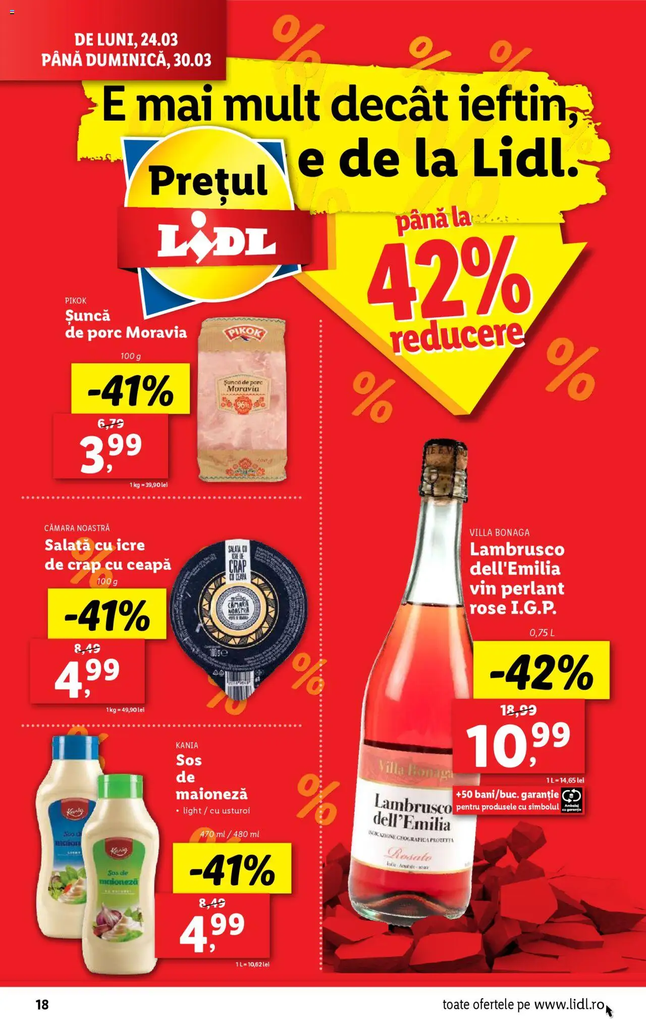 Catalog LIDL 24 - 30 Martie 2025 | Pagina 18 | Produse: Șuncă, Vin, Ceapă, Maioneză