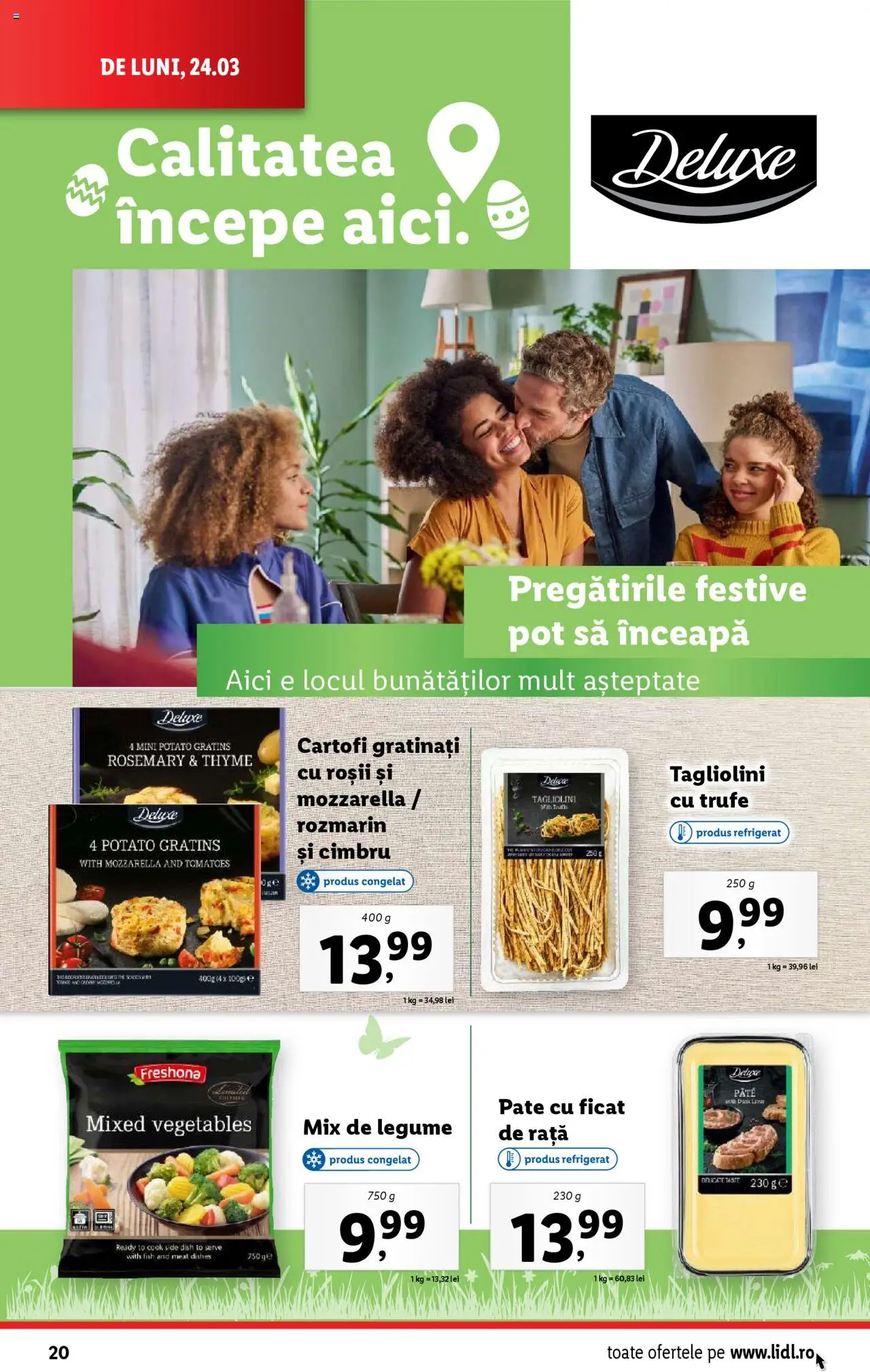 Catalog LIDL 24 - 30 Martie 2025 | Pagina 20 | Produse: Rață, Mozzarella, Roșii, Cartofi