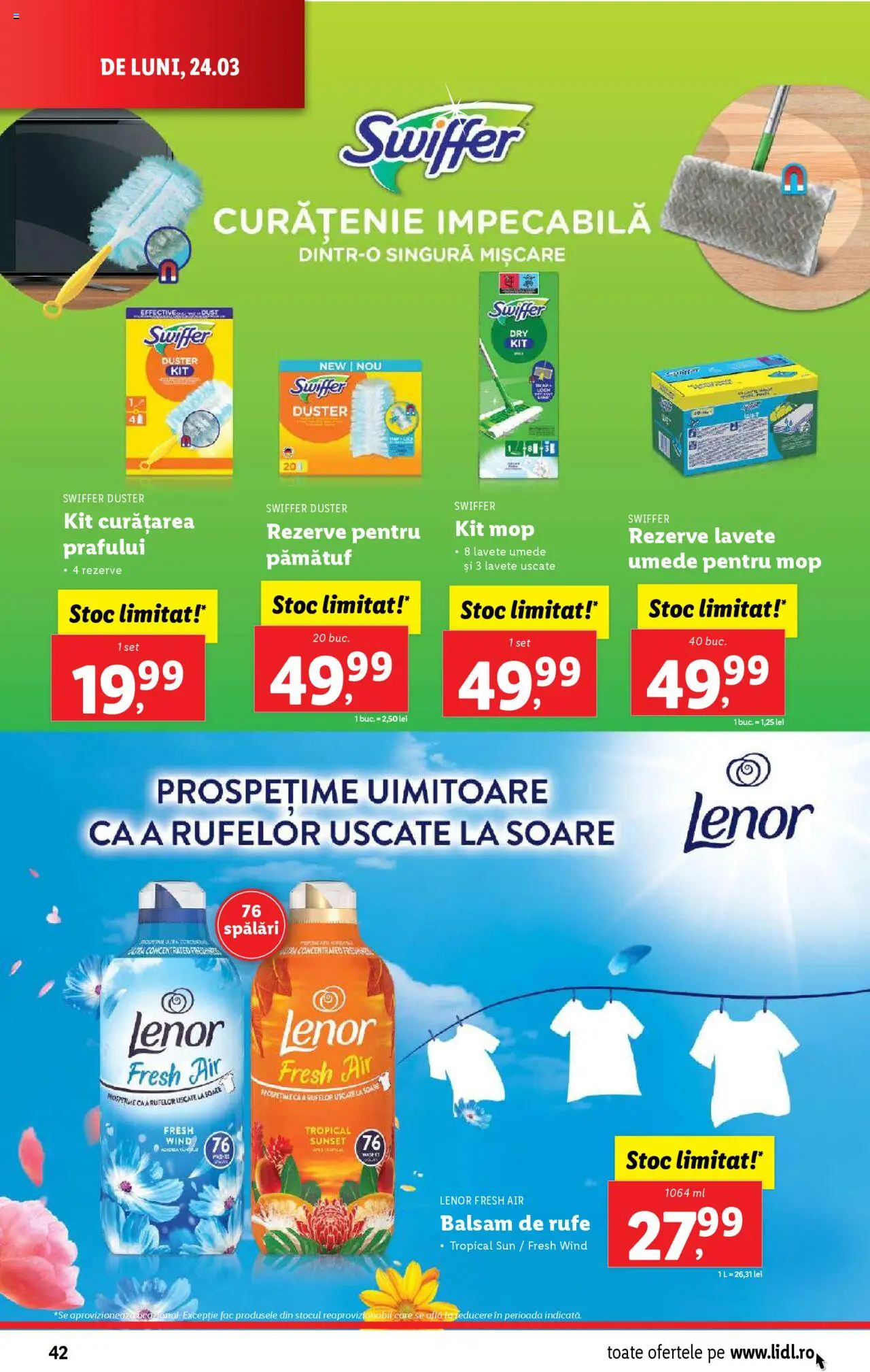 Catalog LIDL 24 - 30 Martie 2025 | Pagina 42 | Produse: Mop, Balsam, Balsam de rufe, Lavete