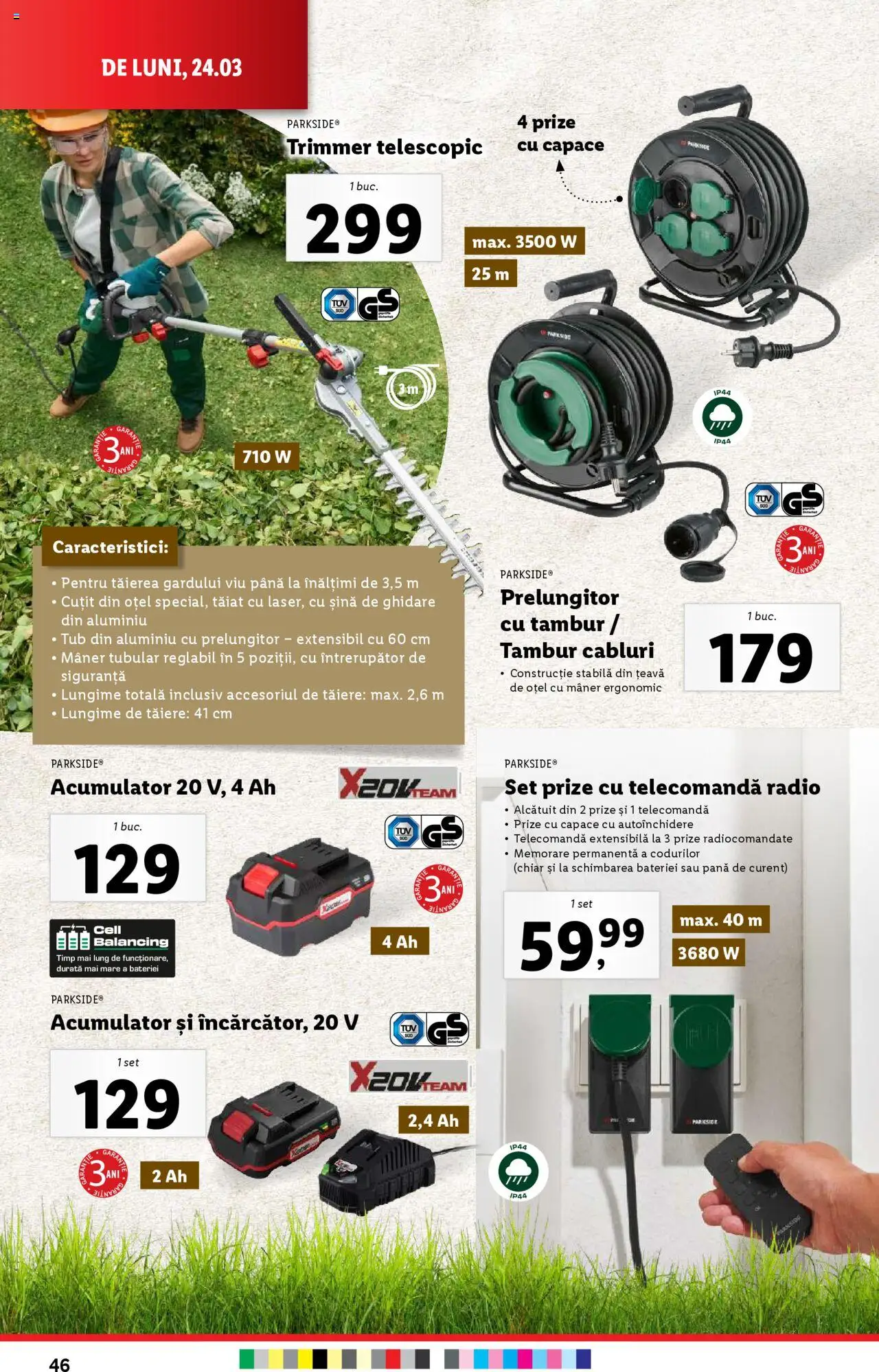Catalog LIDL 24 - 30 Martie 2025 | Pagina 46 | Produse: Prelungitor, Radio, Cuțit, Țeavă