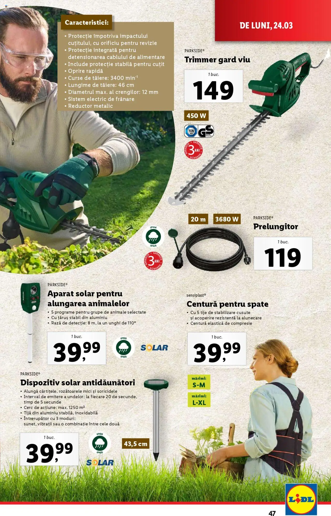Catalog LIDL 24 - 30 Martie 2025 | Pagina 47 | Produse: Trimmer, Prelungitor, Cuțit, Mici