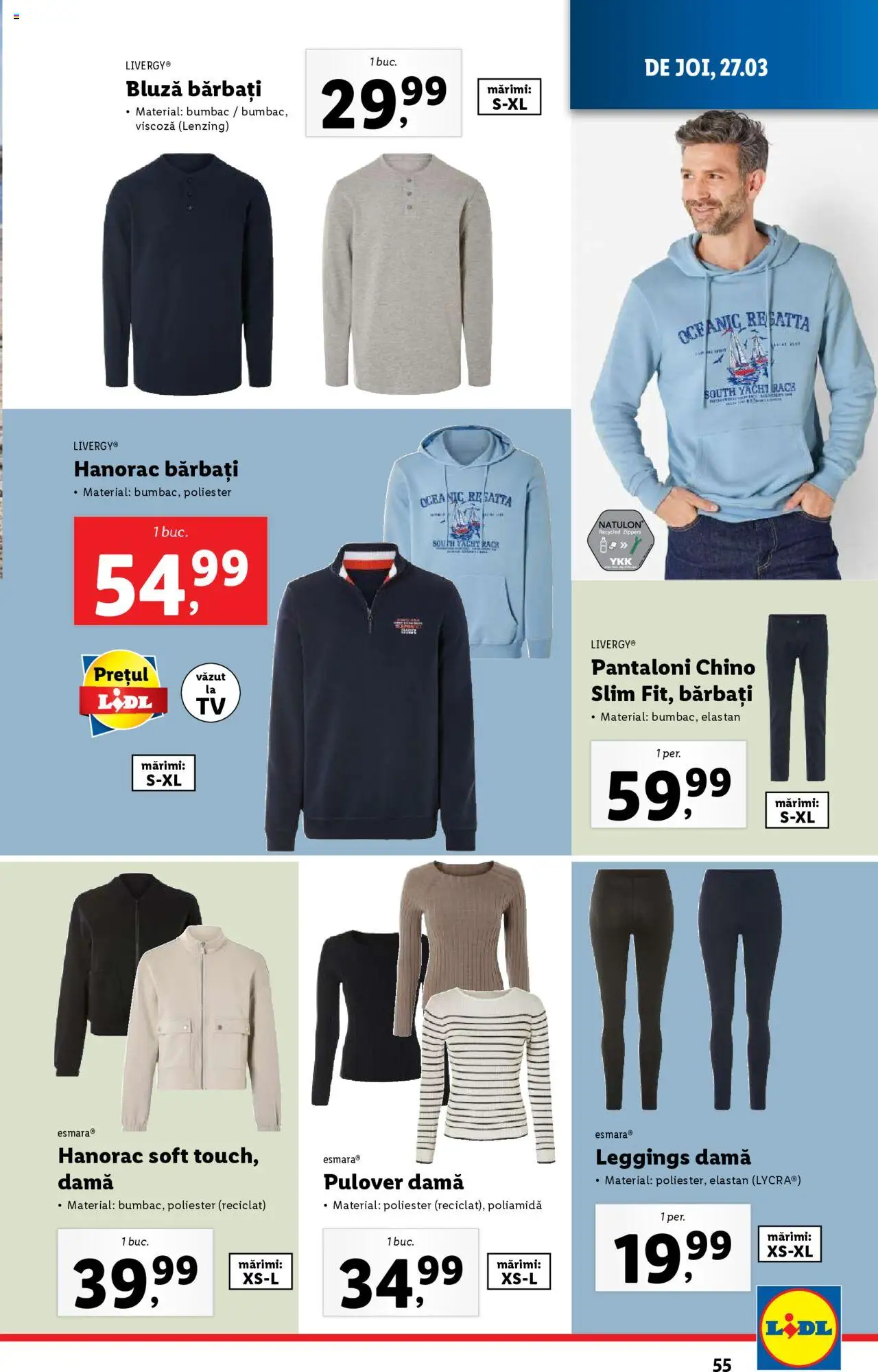 Catalog LIDL 24 - 30 Martie 2025 | Pagina 55 | Produse: Bluză, Pulover, Pantaloni, Keşe