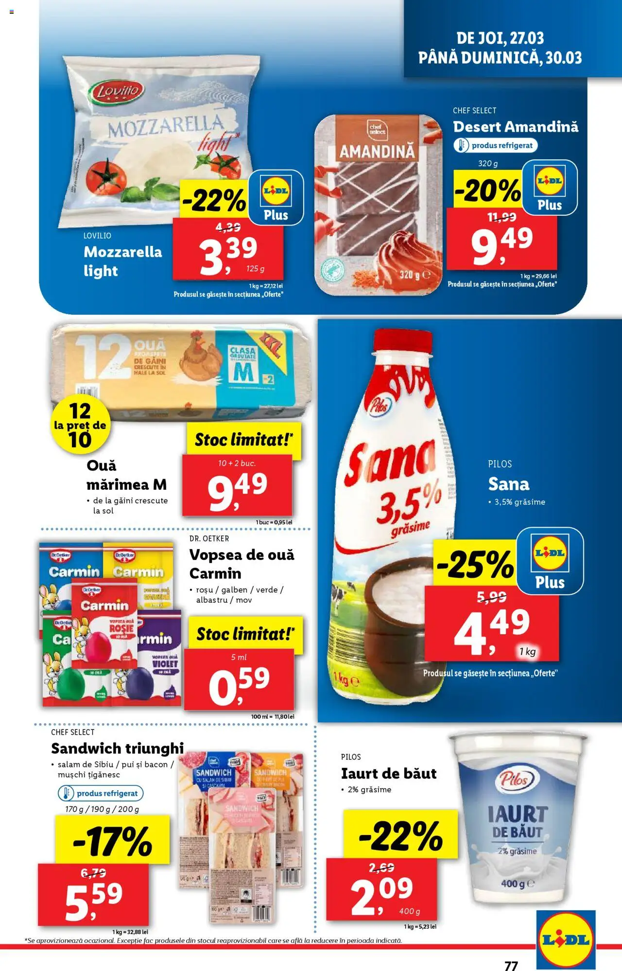 Catalog LIDL 24 - 30 Martie 2025 | Pagina 77 | Produse: Vopsea, Mozzarella, Iaurt, Salam