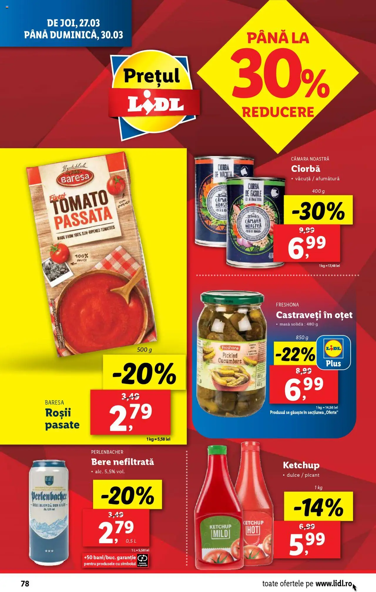 Catalog LIDL 24 - 30 Martie 2025 | Pagina 78 | Produse: Oțet, Roșii, Ketchup, Castraveți