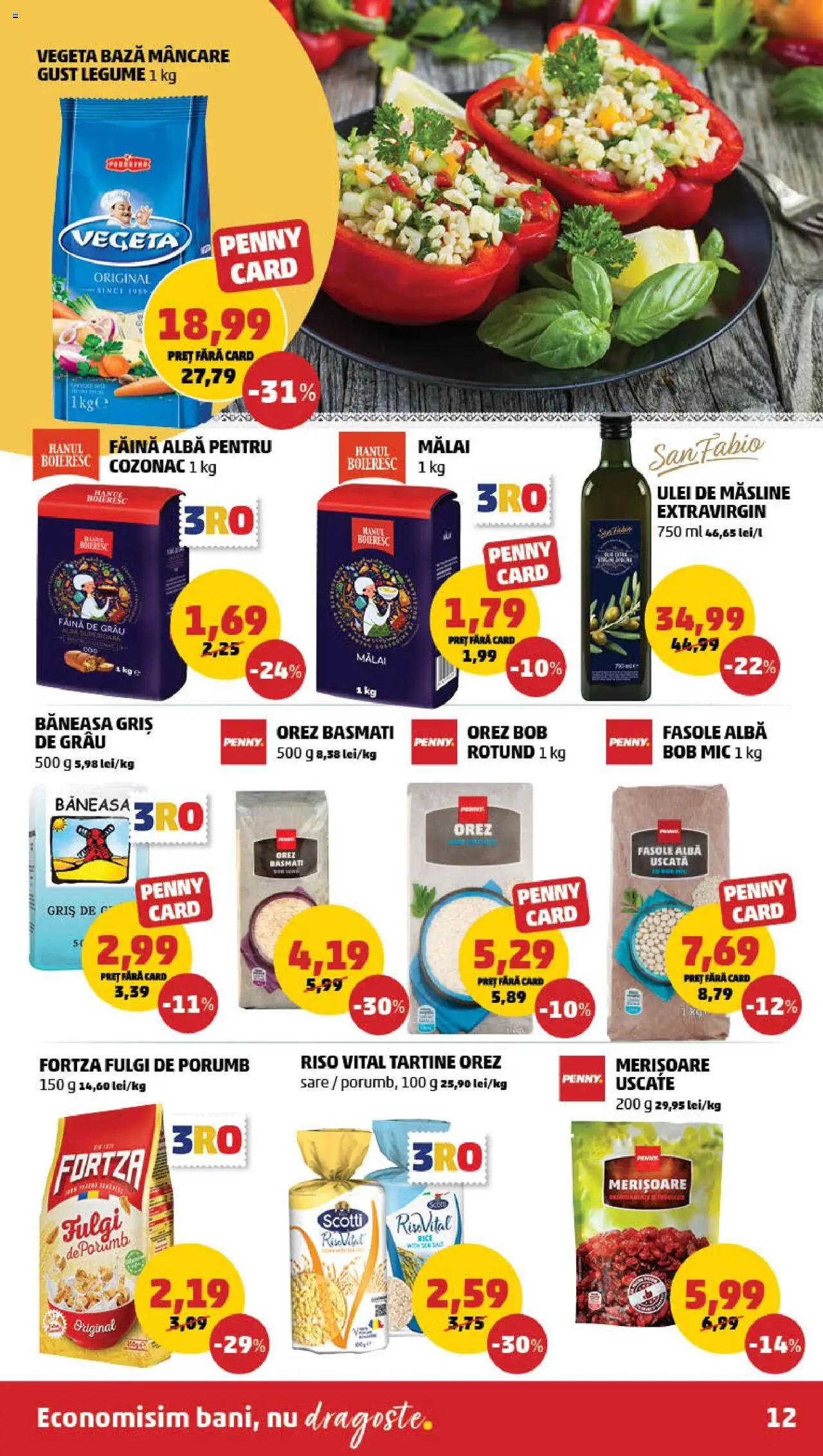 Catalog PENNY Market 19 - 25 Martie 2025 | Pagina 12 | Produse: Făină, Orez, Mălai, Legume