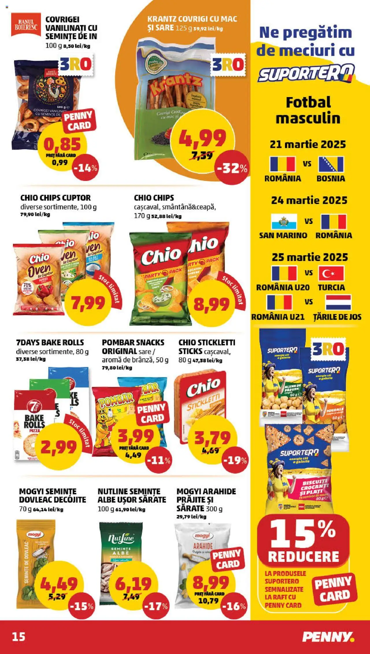 Catalog PENNY Market 19 - 25 Martie 2025 | Pagina 15 | Produse: Dovleac, Semințe, Covrigei, Biscuiți