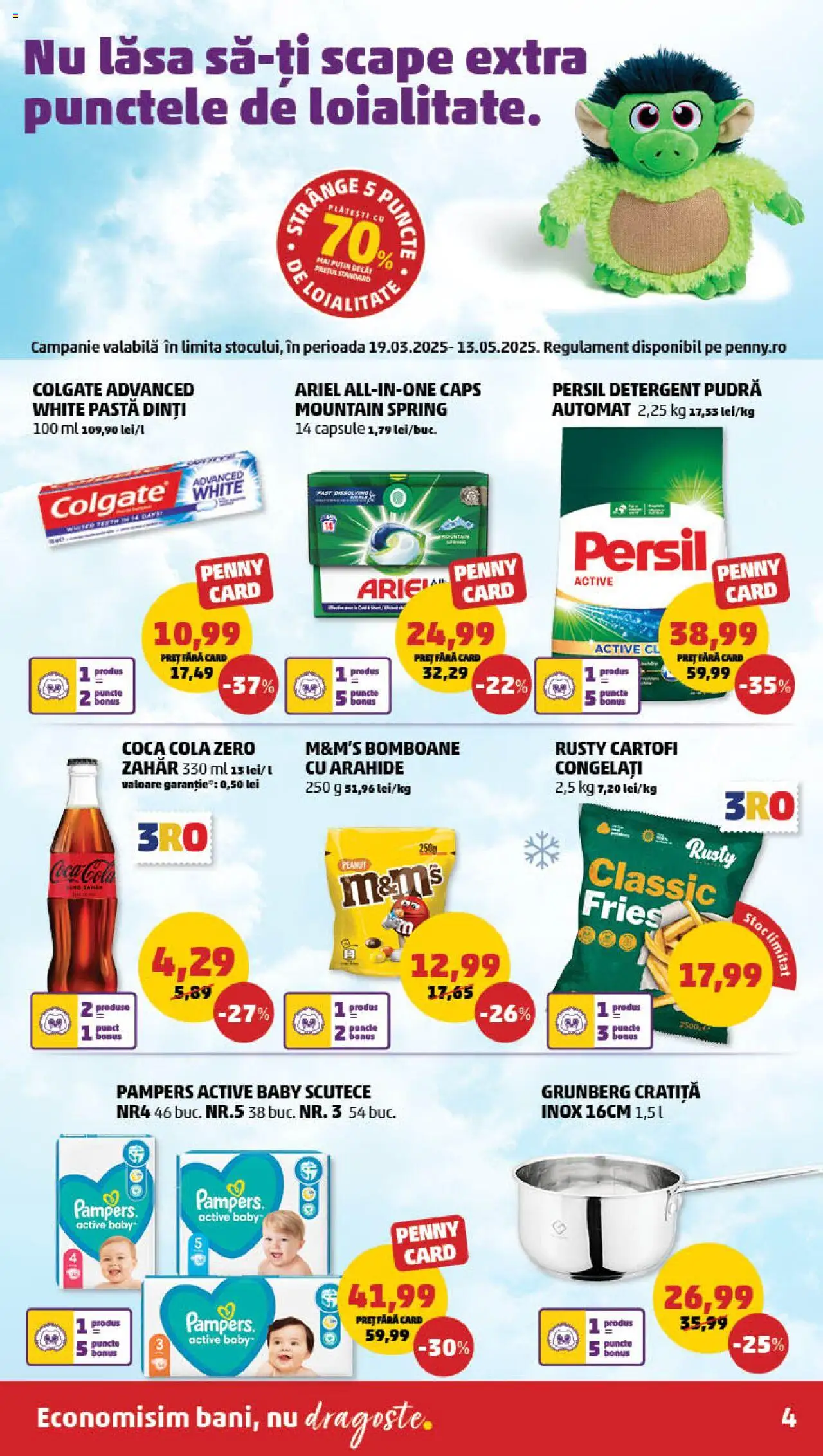 Catalog PENNY Market 19 - 25 Martie 2025 | Pagina 4 | Produse: Pudră, Bomboane, Scutece, Zahăr